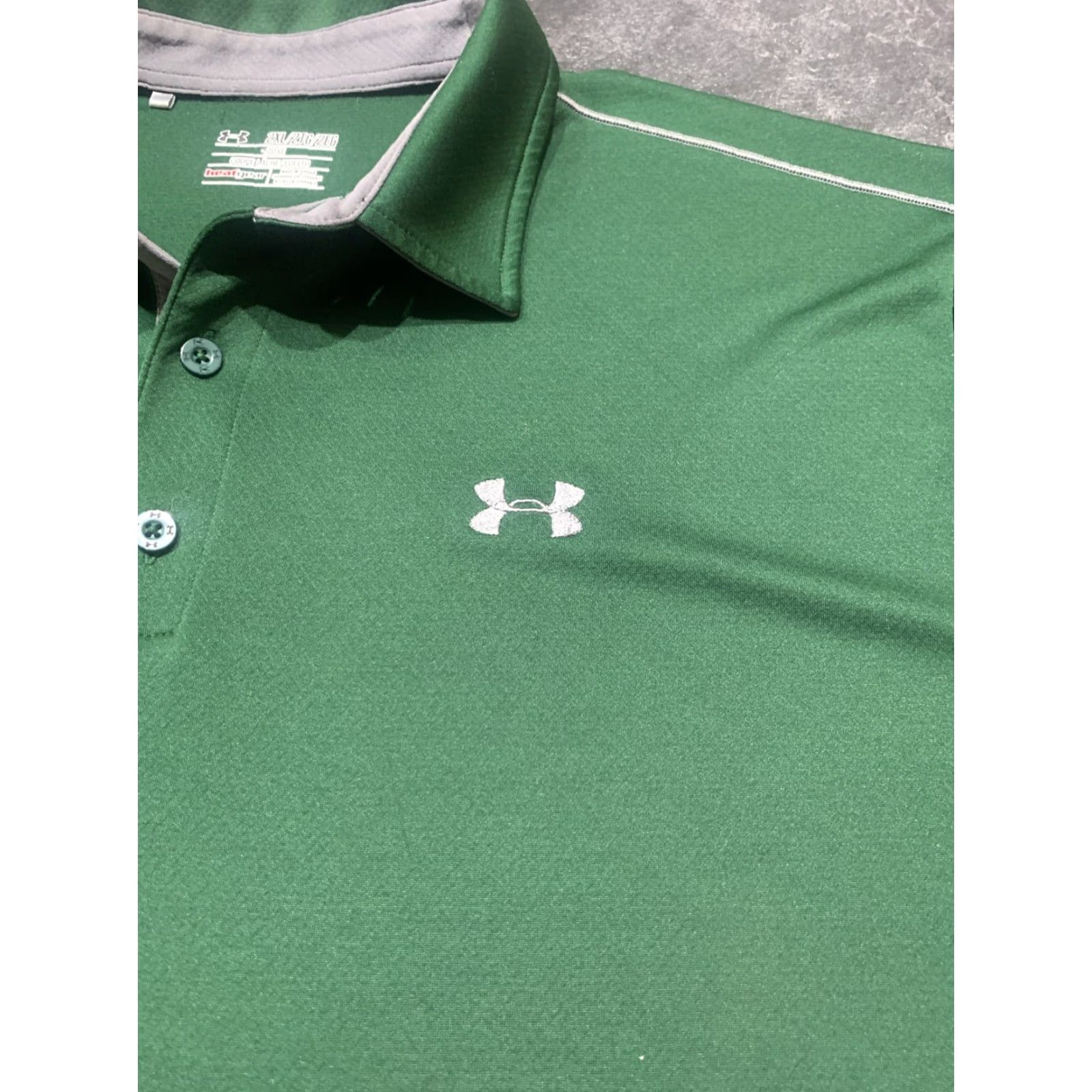 Under Armour VINTAGE Under Armour Golf Polo Shirt Men’s Short Sleeve 2XL Green Breathable Moisture Wicking Casual Size US XXL / EU 58 / 5 - 4 Thumbnail