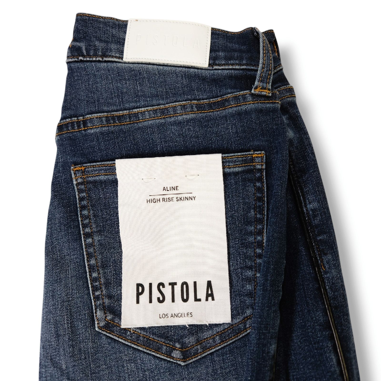 Pistola Pistola Aline High Rise Ankle Jeans Leather Piping NWT 26x27 Size 26" / US 2 / IT 38 - 5 Thumbnail