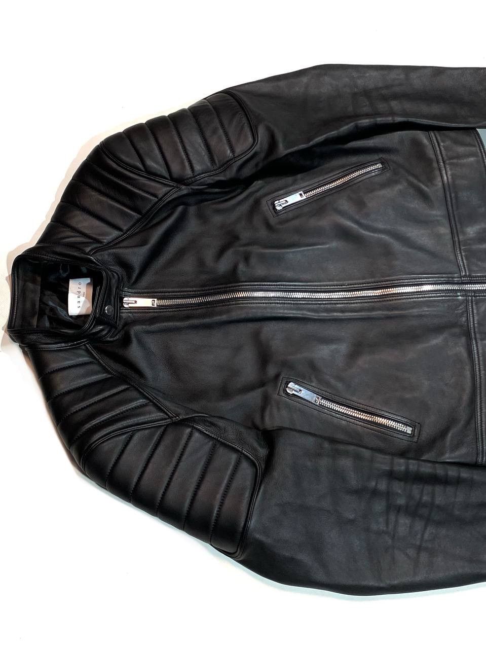 Sandro Sandro Paris Men Leather Jacket Black Biker Motorcycle Size US M / EU 48-50 / 2 - 11 Thumbnail