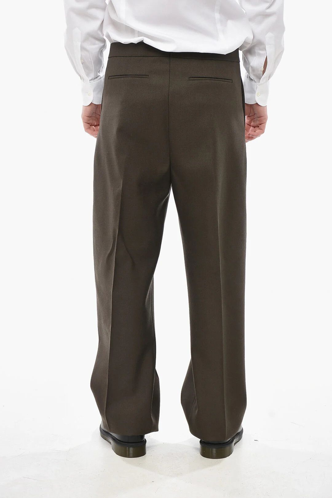 Givenchy og1mm0326 Straight-Fit Wool-Twill Pant in Military Green Size US 28 / EU 44 - 2 Thumbnail