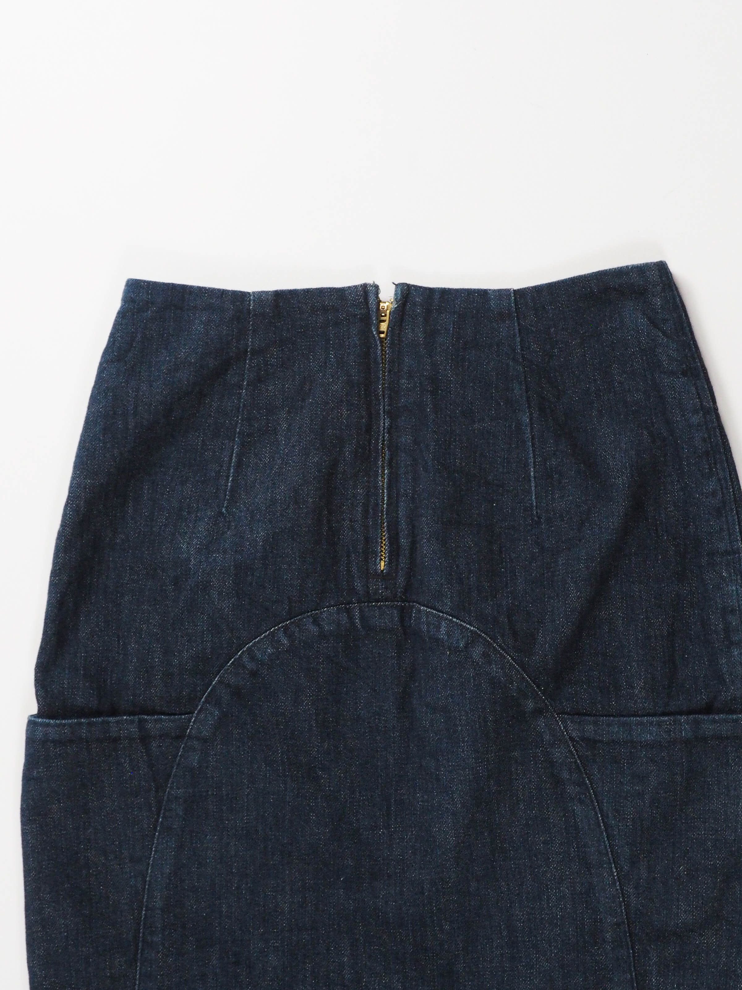 Kapital Kapital Asymmetrical Button Denim Skirt Size 26" / US 2 / IT 38 - 8 Thumbnail