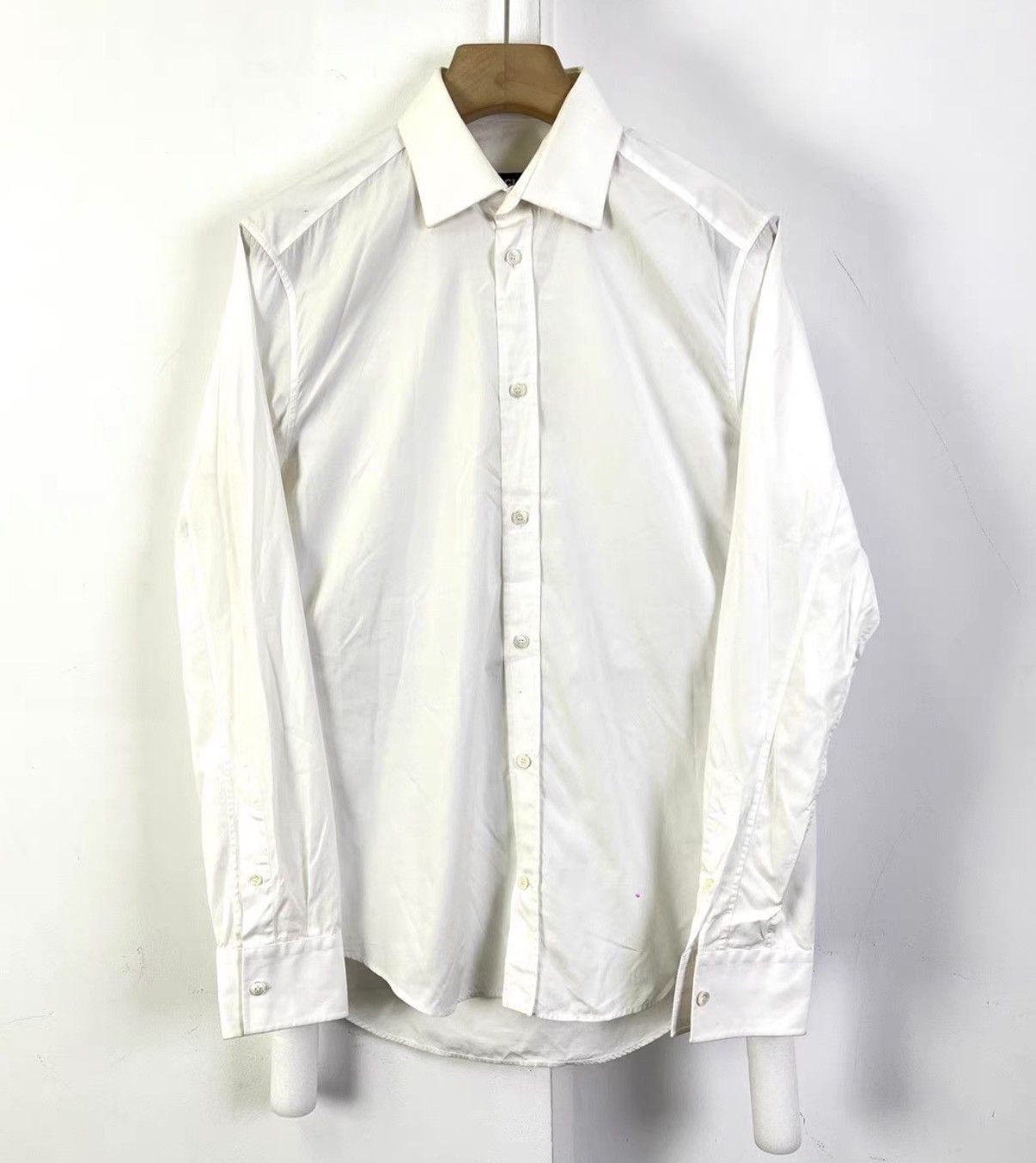 Balenciaga Balenciaga Cuff Embroidered Logo Shirt K12 Size US S / EU 44-46 / 1 - 1 Thumbnail