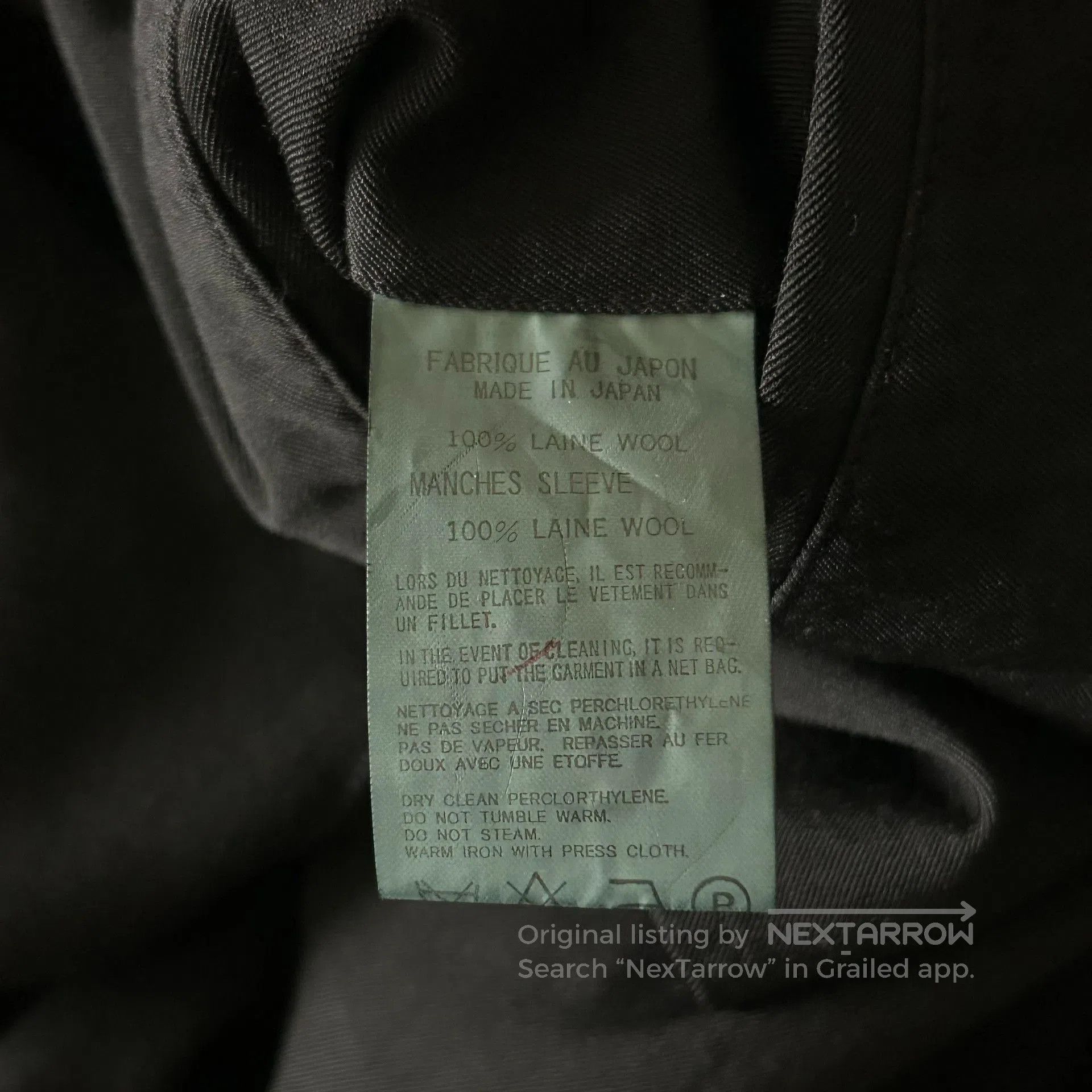 Yohji Yamamoto black wool oversized coat with unique sleeves. Size S / US 4 / IT 40 - 7 Thumbnail