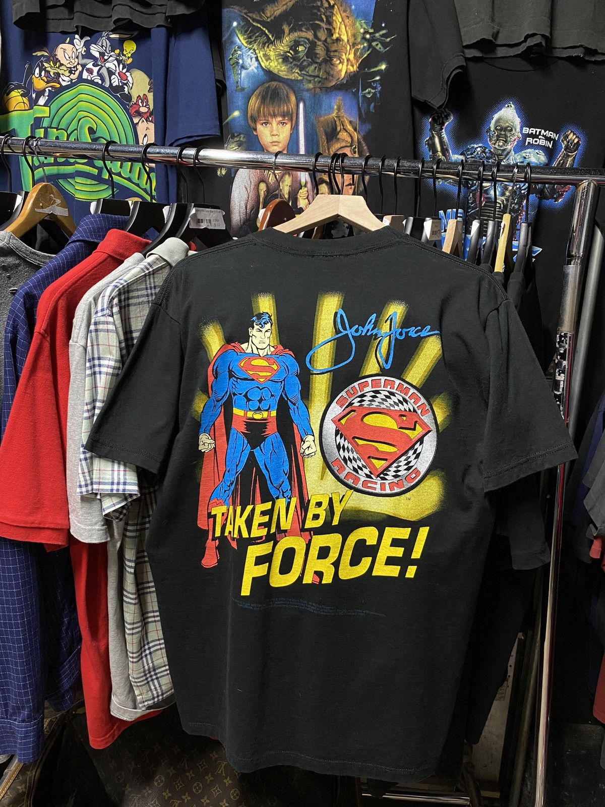 DC Comics × NASCAR × Vintage 90’s Vintage Superman Nascar Tee Shirt Medium Size US M / EU 48-50 / 2 - 2 Thumbnail