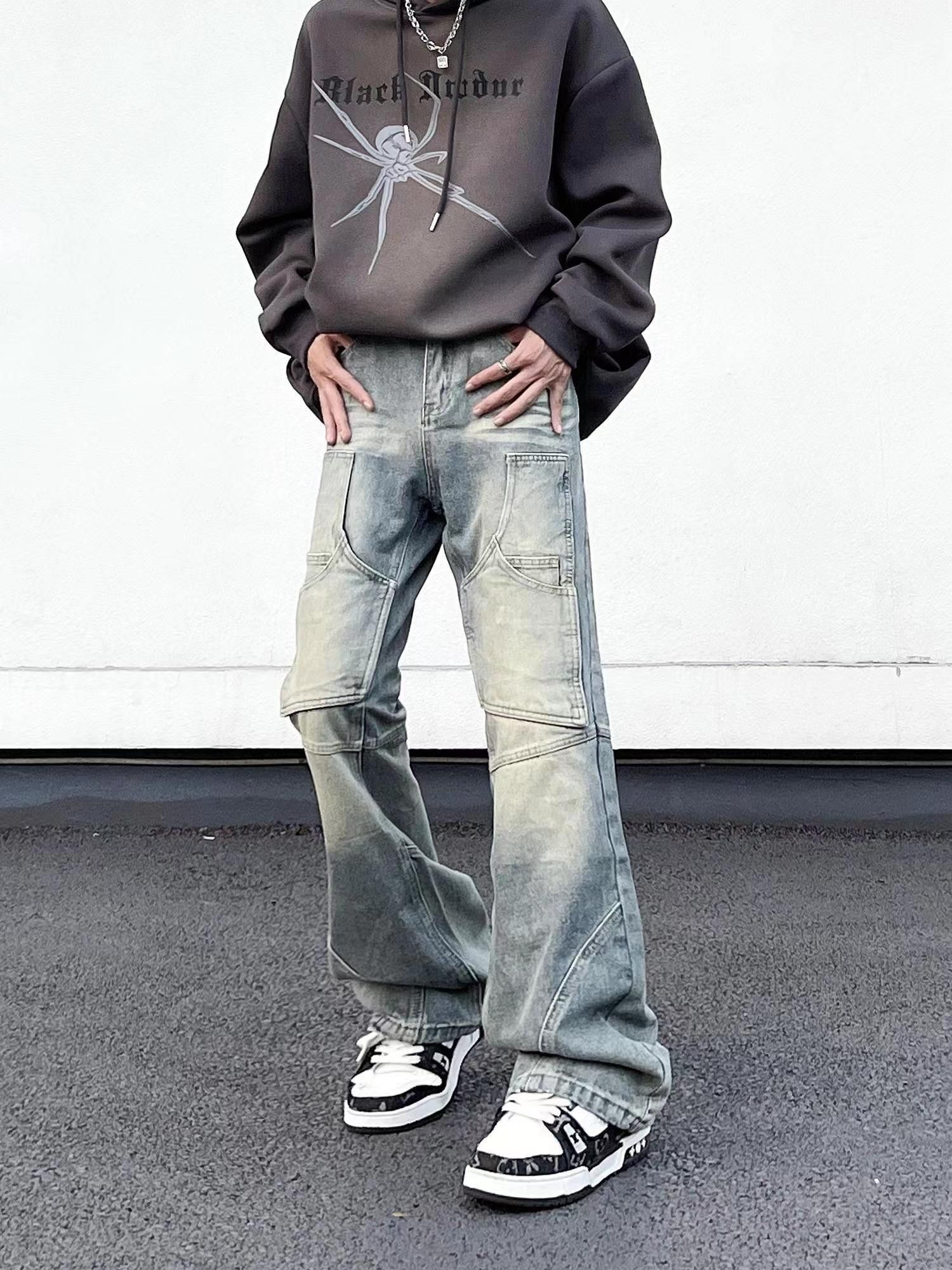 Japanese Brand × Jean Vintage washed street patchwork jeans Size US 34 / EU 50 - 3 Thumbnail