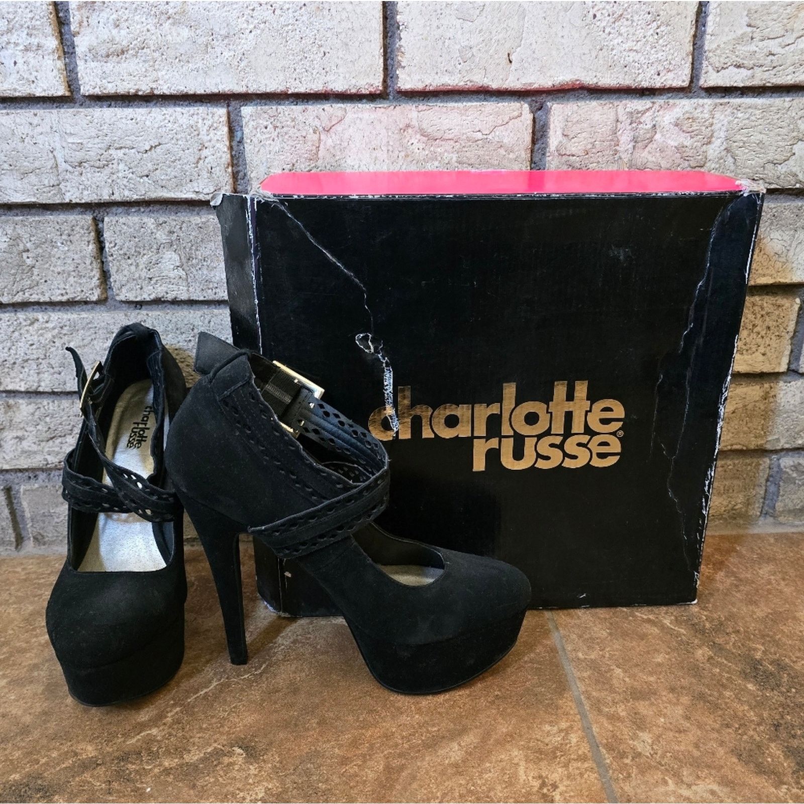 Other Black | CHARLOTTE RUSSE | Penelope Heels Size US 8 / IT 38 - 1 Thumbnail