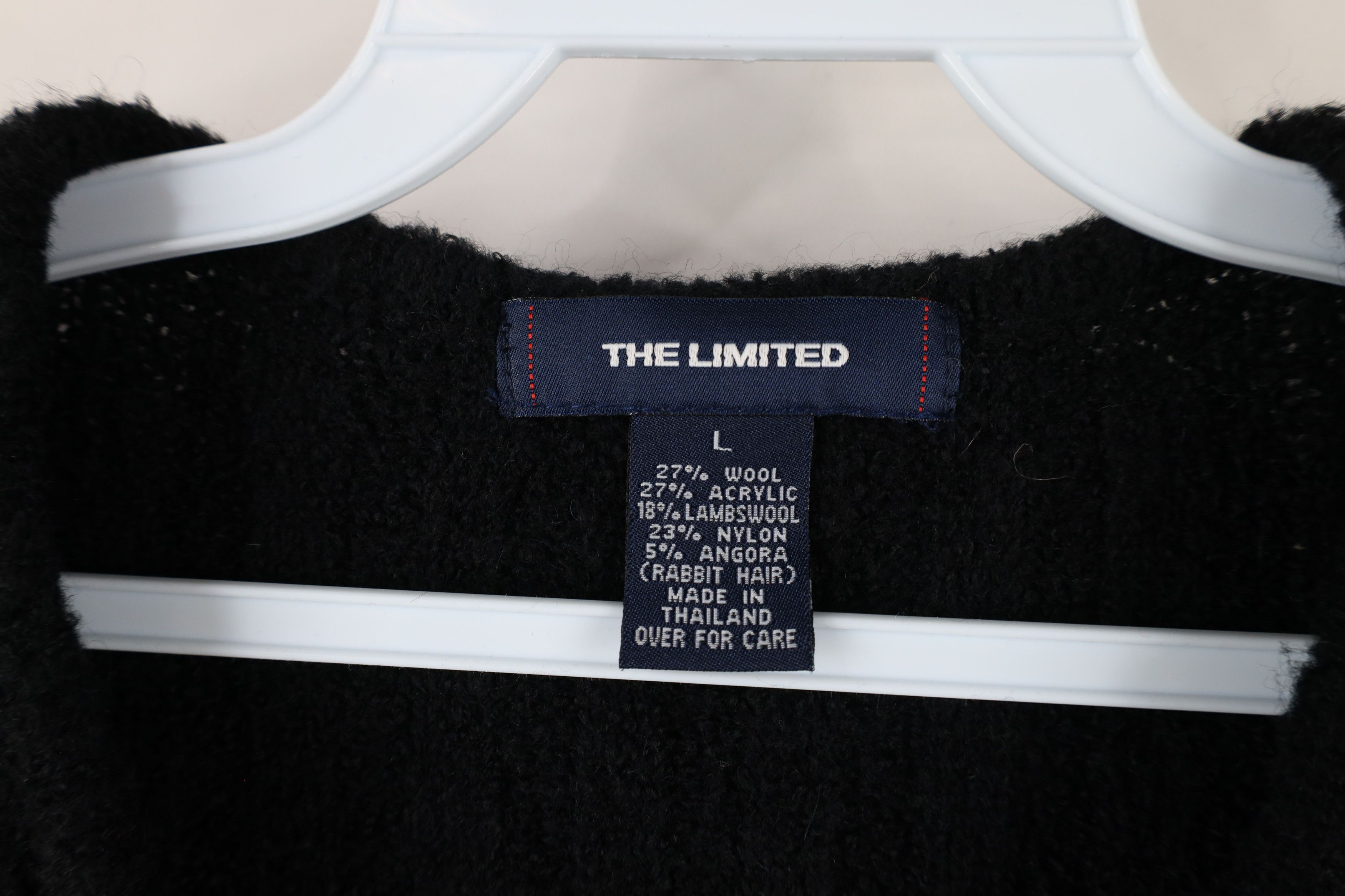 Vintage Vintage Y2K 90s Baby Doll Blend Ribbed Knit Sweater Black Size L / US 10 / IT 46 - 4 Thumbnail