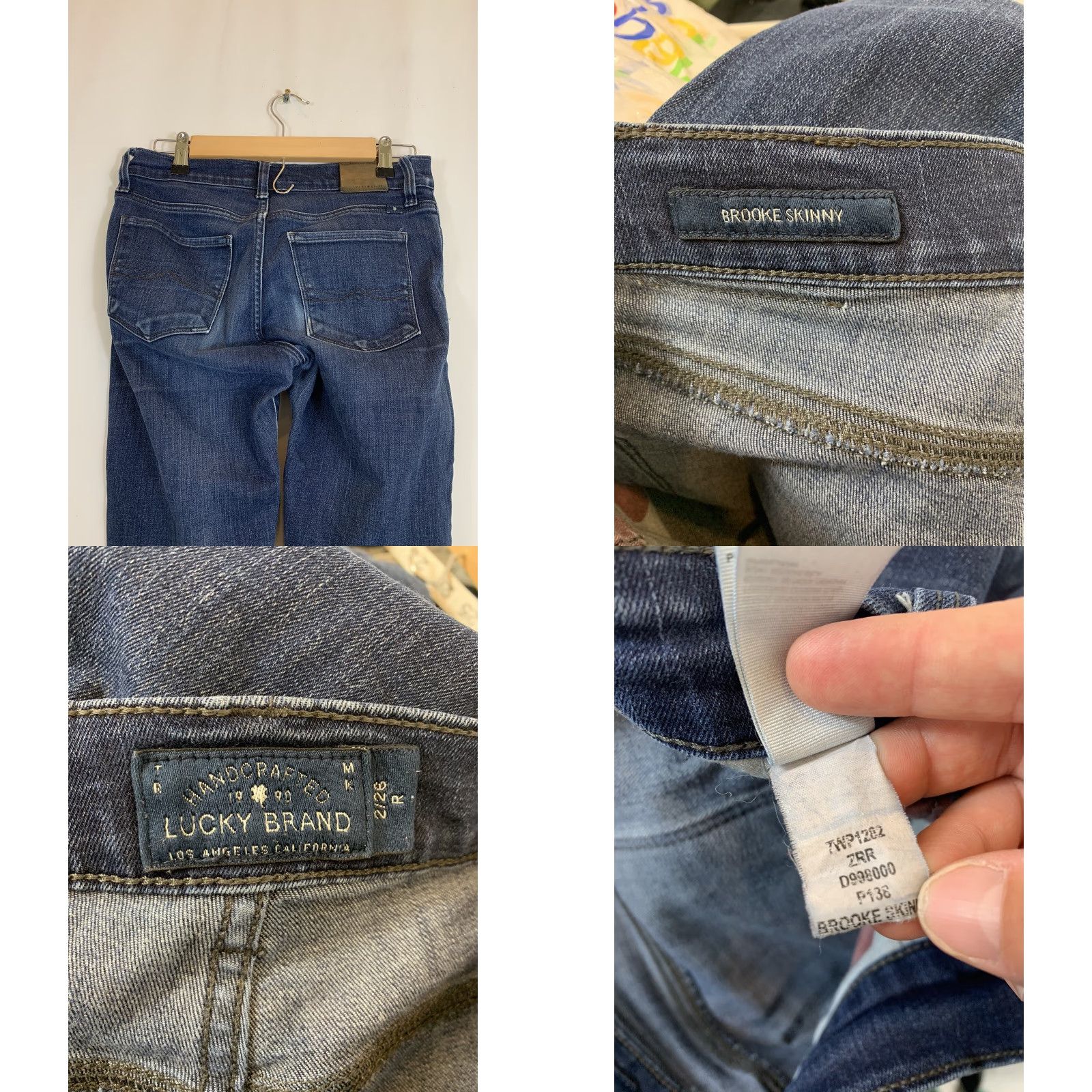 Lucky Brand Lucky Brand Jeans Womens Size 2 Regular Dark Wash Brooke Skinny Denim Jeans Size 26" / US 2 / IT 38 - 8 Thumbnail