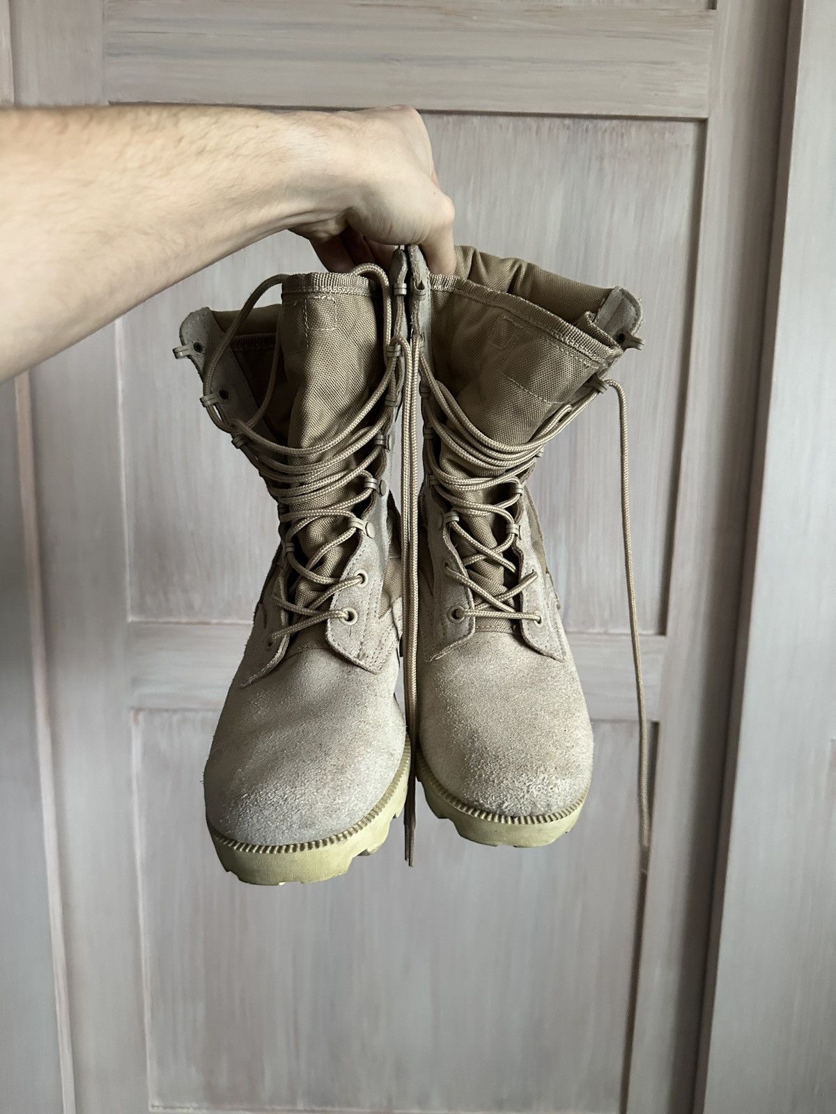 MIL-TEC Vintage cordura military combat boots desert tan Size US 7 / EU 40 - 2 Thumbnail