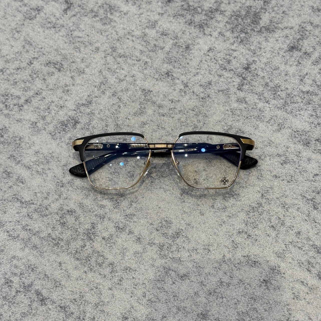 Chrome Hearts CHROME HEARTS BLAZIN MATTE BLACK / GOLD PLATED - BLACK - PLASTIC Size ONE SIZE - 6 Thumbnail