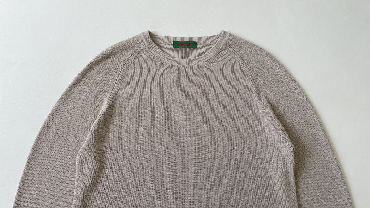 Casey Casey Beige ‘Rib Stitch’ Knit Cotton Sweater Size US XL / EU 56 / 4 - 3 Thumbnail