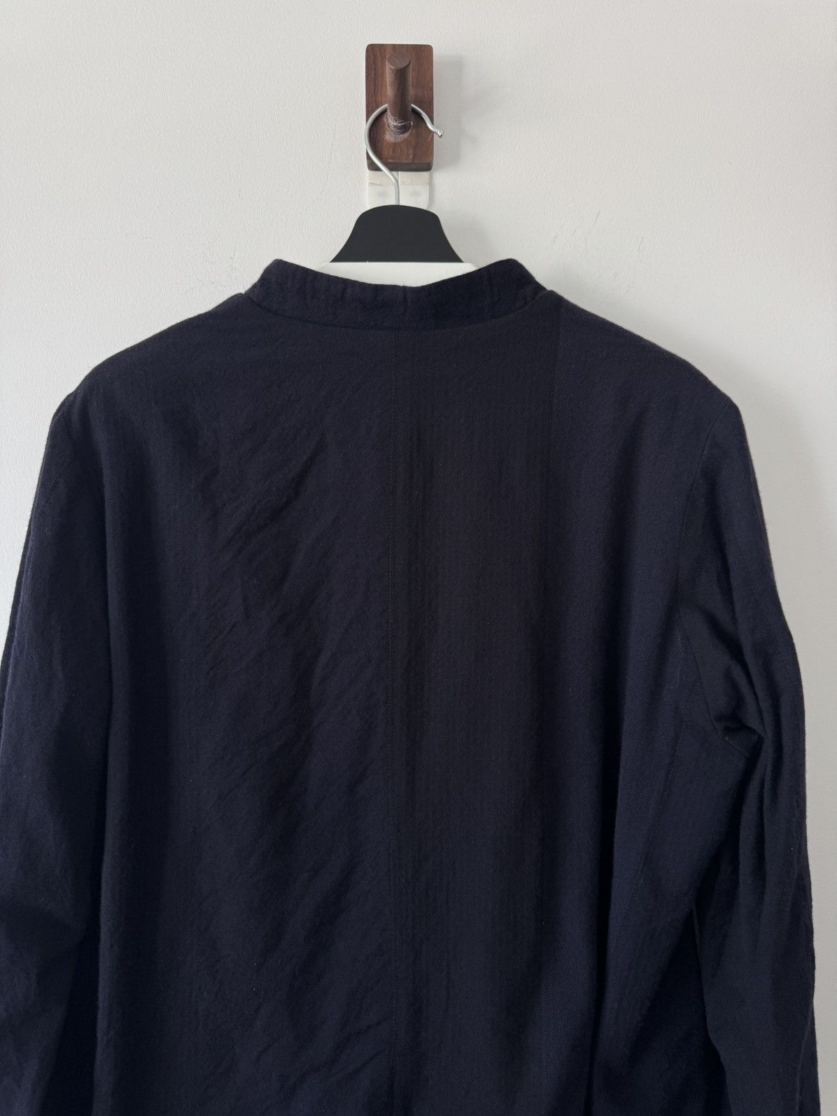 Paul Harnden Shoemakers Paul Harnden Two Tone Navy Wool Double Breasted Jacket Size US L / EU 52-54 / 3 - 4 Thumbnail
