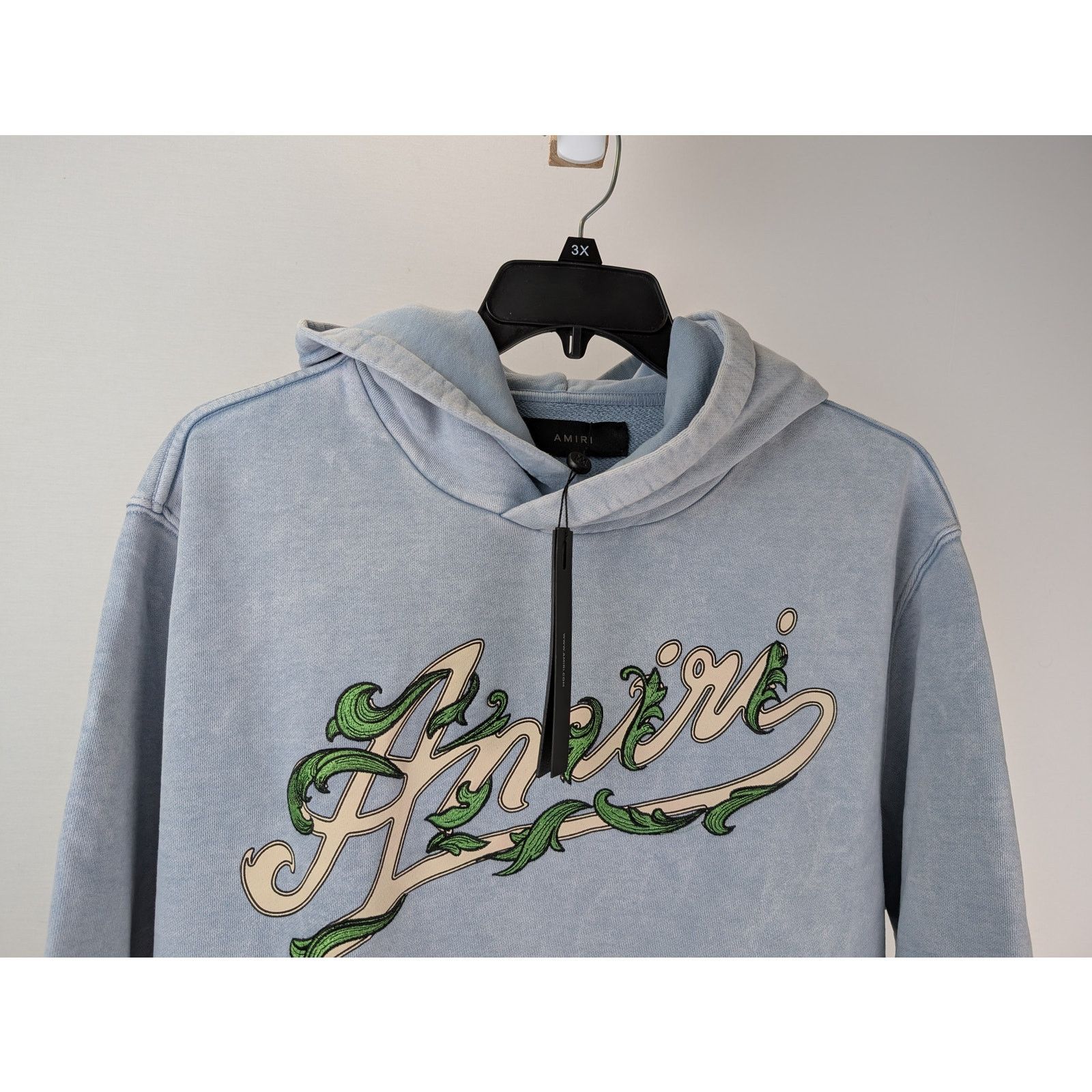 Amiri o1rshd1 Q:2 / Amiri Filigree Hoodie in Ashley Blue Size US L / EU 52-54 / 3 - 2 Thumbnail