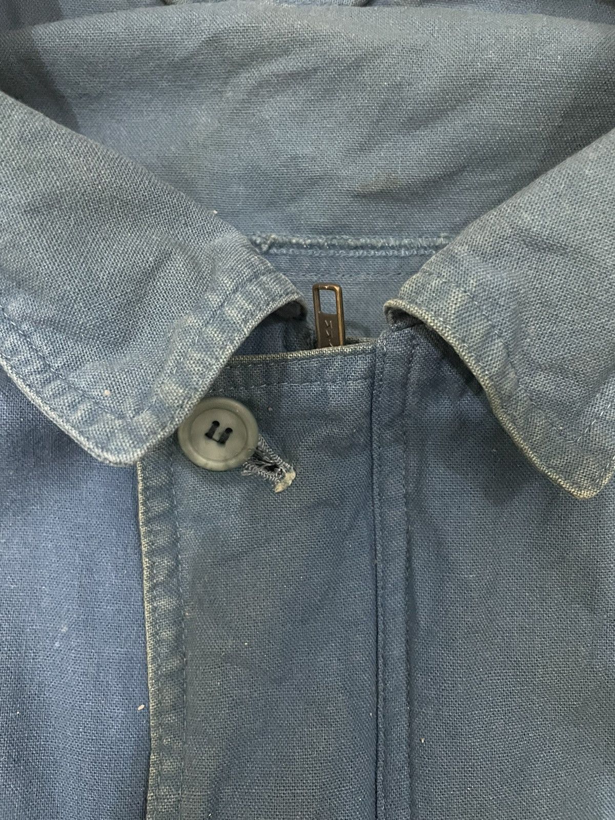Japanese Brand × Vintage Vintage Work Wear Thrashed Jacket Size US L / EU 52-54 / 3 - 12 Thumbnail