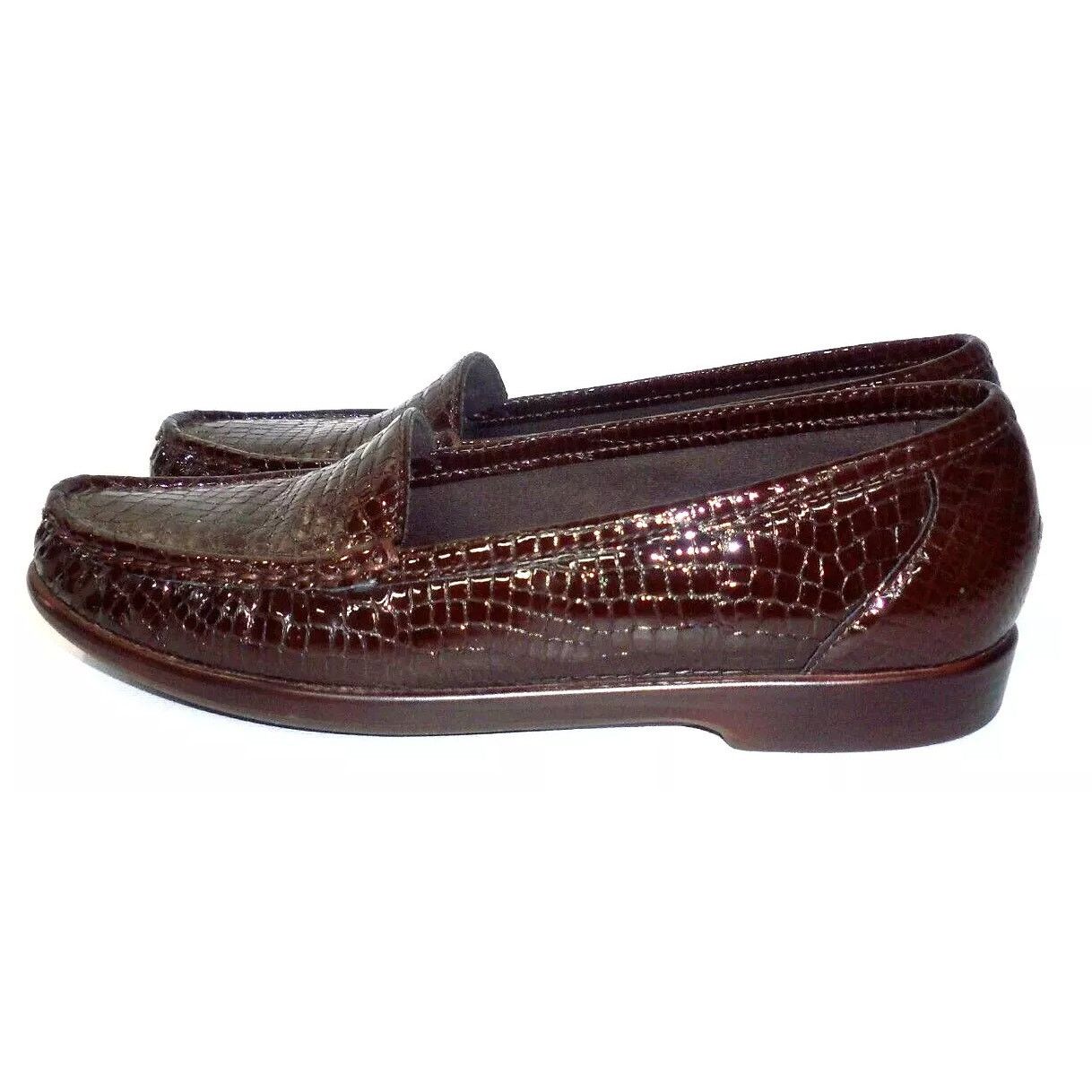 SAS SAS Simplify Faux Croc Patent Leather Comfort Loafers 8W Size US 8 / IT 38 - 8 Thumbnail
