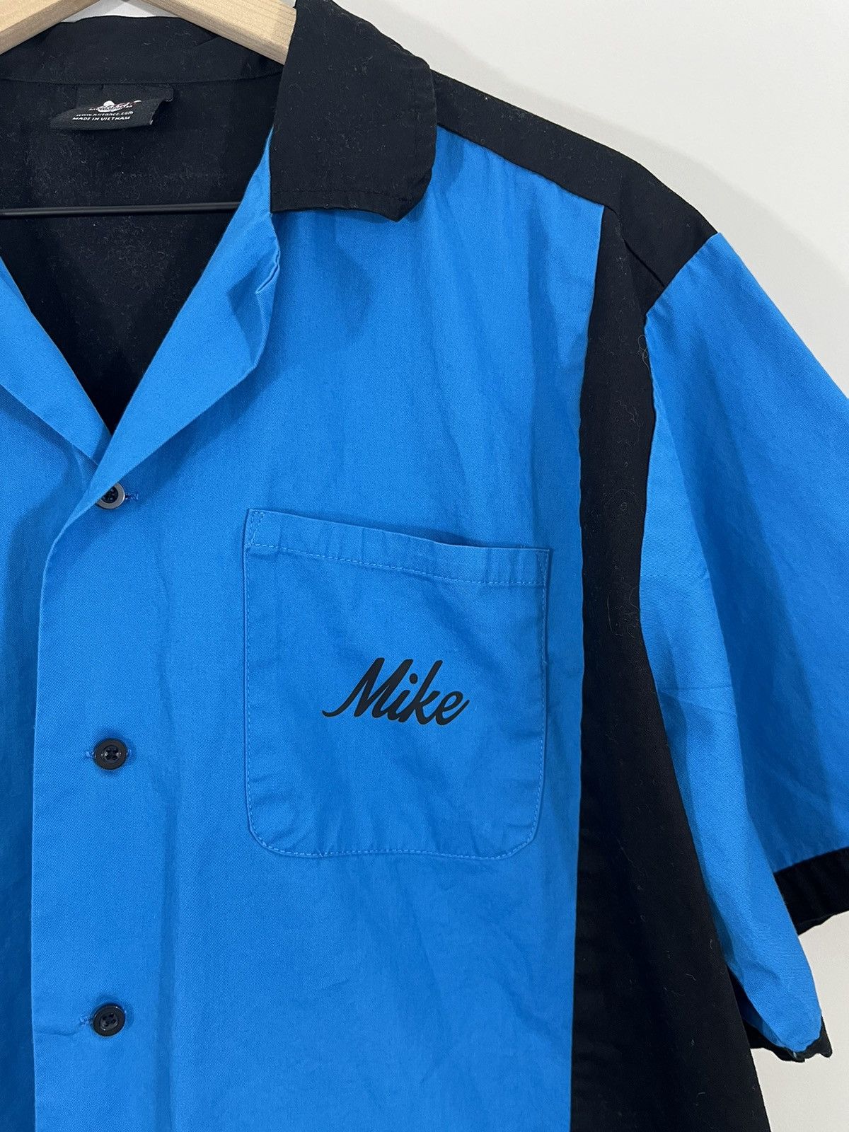 Short Sleeve Button Down Vintage Bowling League Shirt