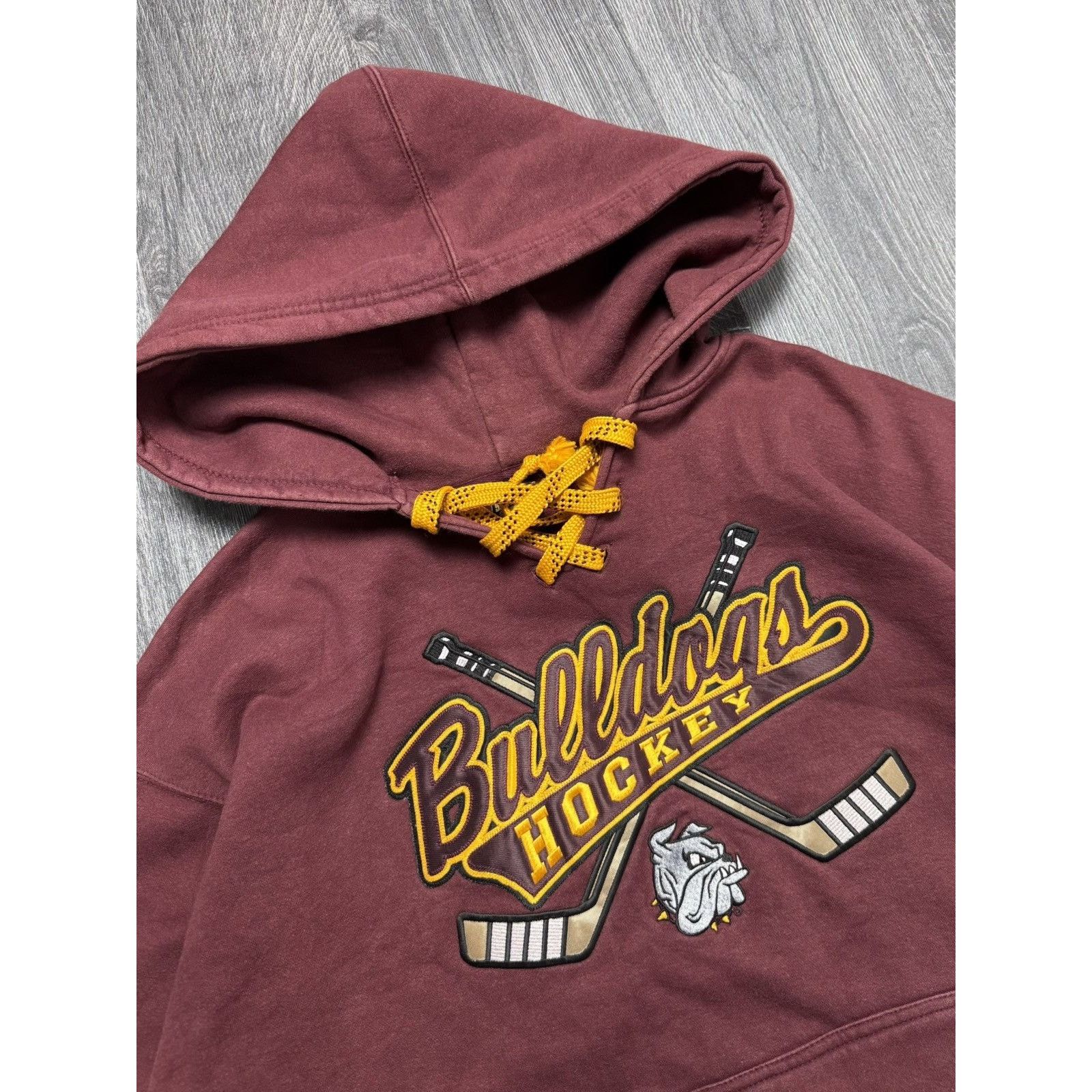 NHL × Vintage 90's VIntage Bulldogs NHL Baggy Hoodie Size US XL / EU 56 / 4 - 2 Thumbnail