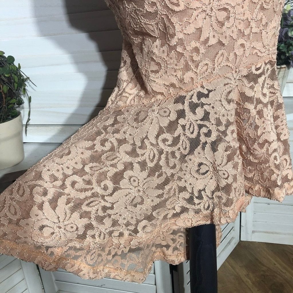 Windsor Smith NWOT Windsor Chantilly Bodycon Dress Lace Mermaid Hem Pink L Size L / US 10 / IT 46 - 10 Thumbnail