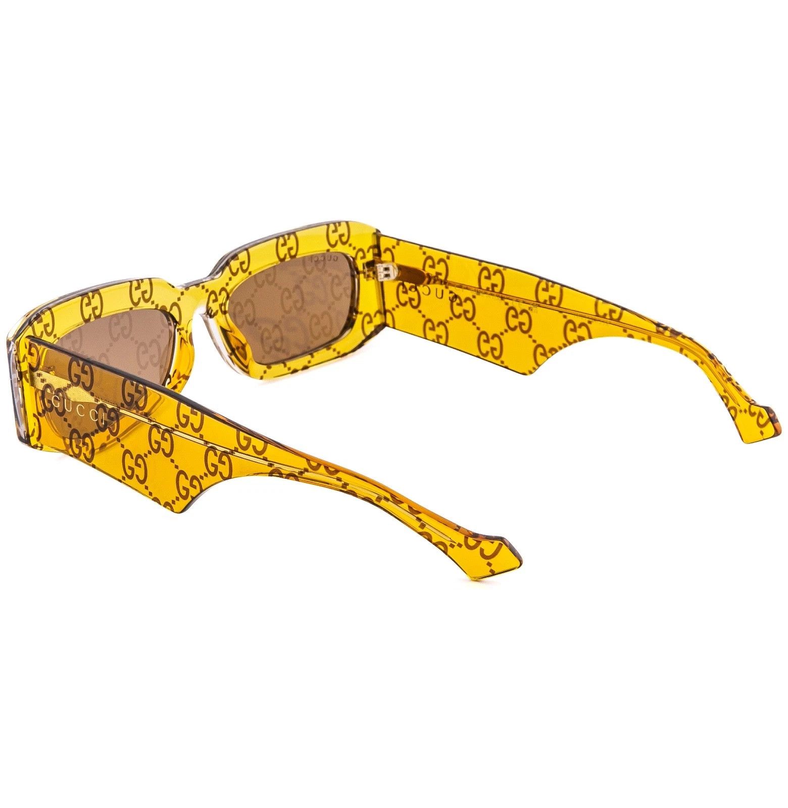 Gucci GUCCI 1426 Crystal Yellow GG Logo Gg1426S Sunglasses 007 Size ONE SIZE - 2 Thumbnail