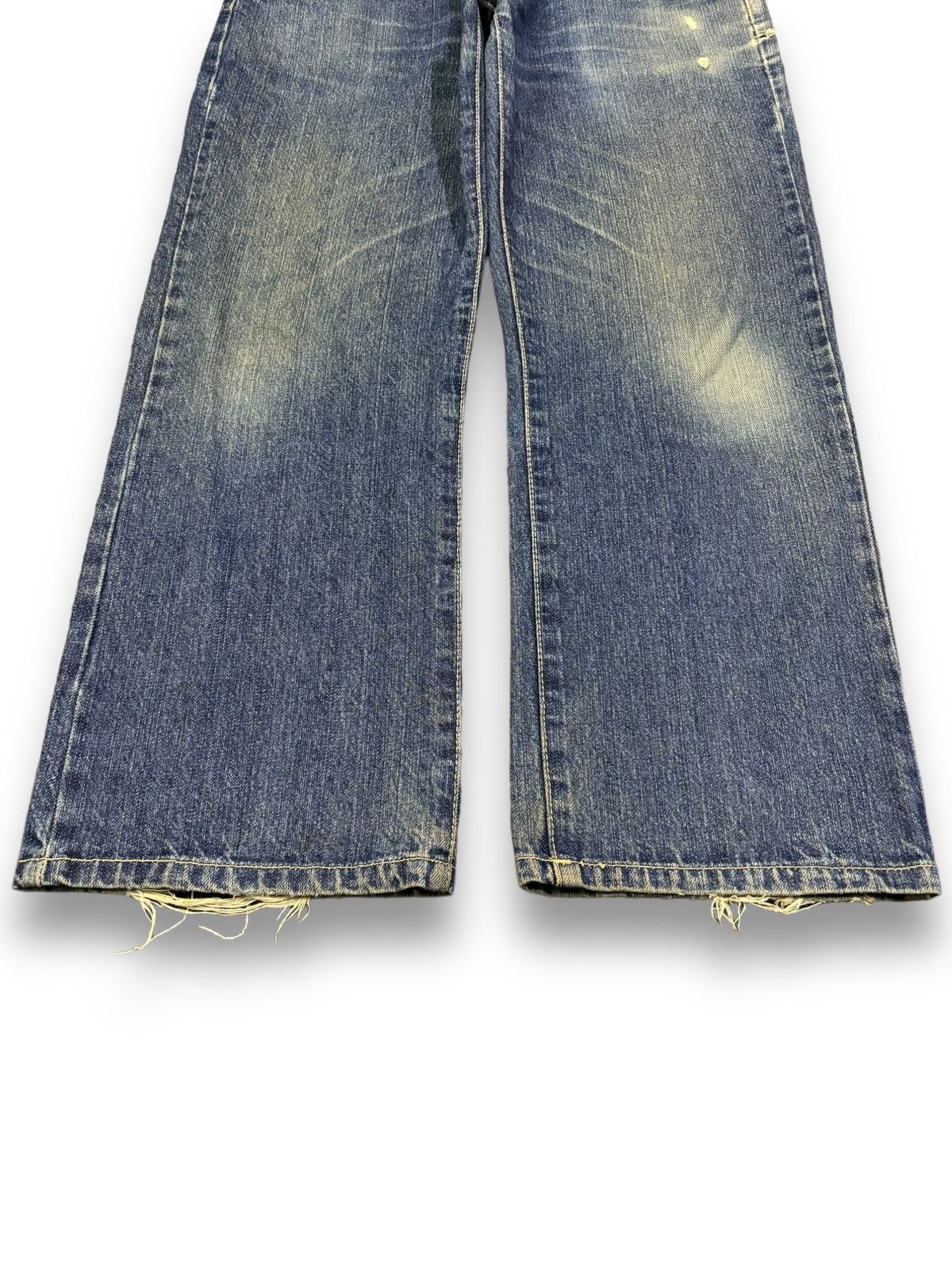 Japanese Brand Vintage Japanese Brand Blue Washed Loose Fit Ripped Jeans Size US 34 / EU 50 - 8 Thumbnail