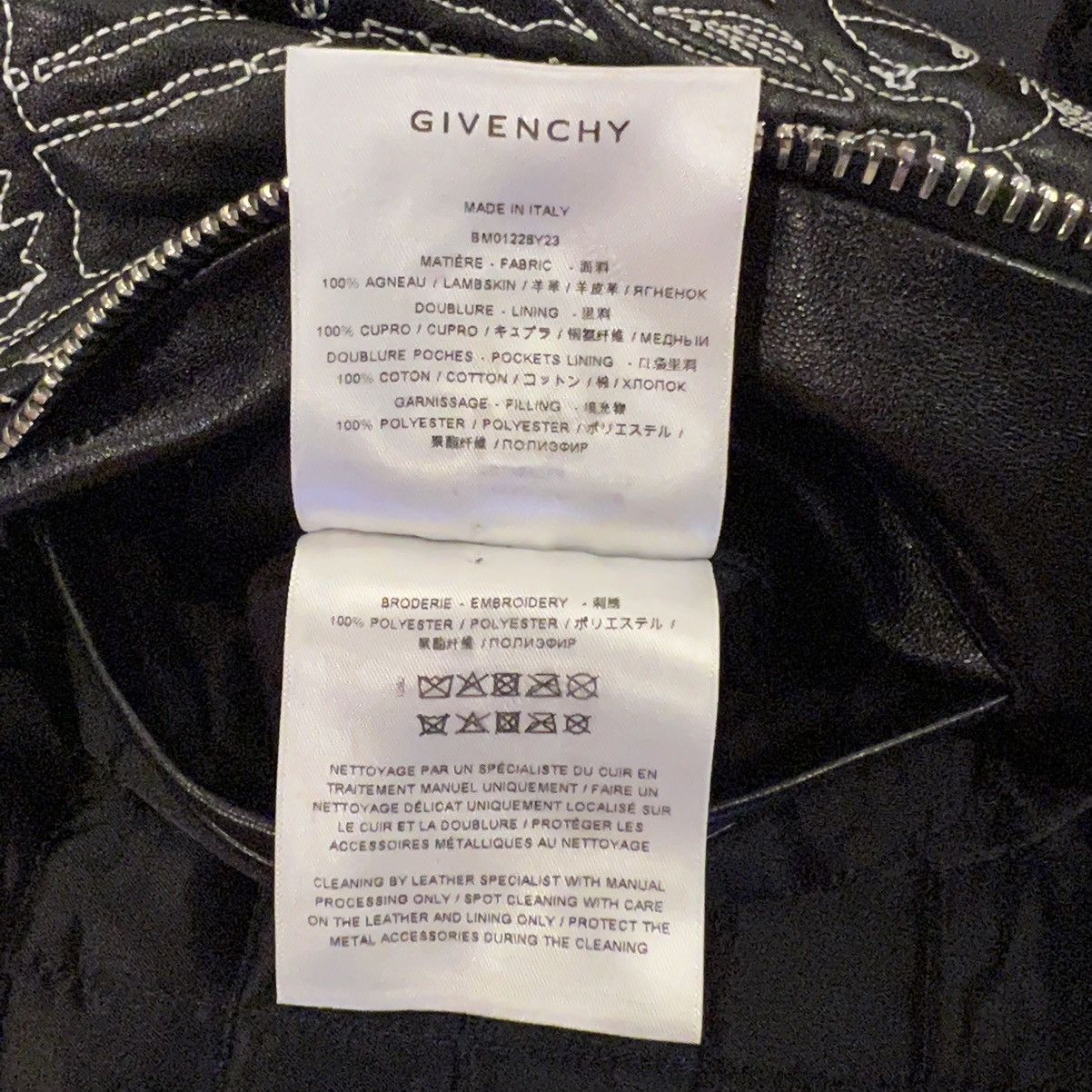 Givenchy Givenchy Embroidered Leather Jacket Size US M / EU 48-50 / 2 - 10 Thumbnail