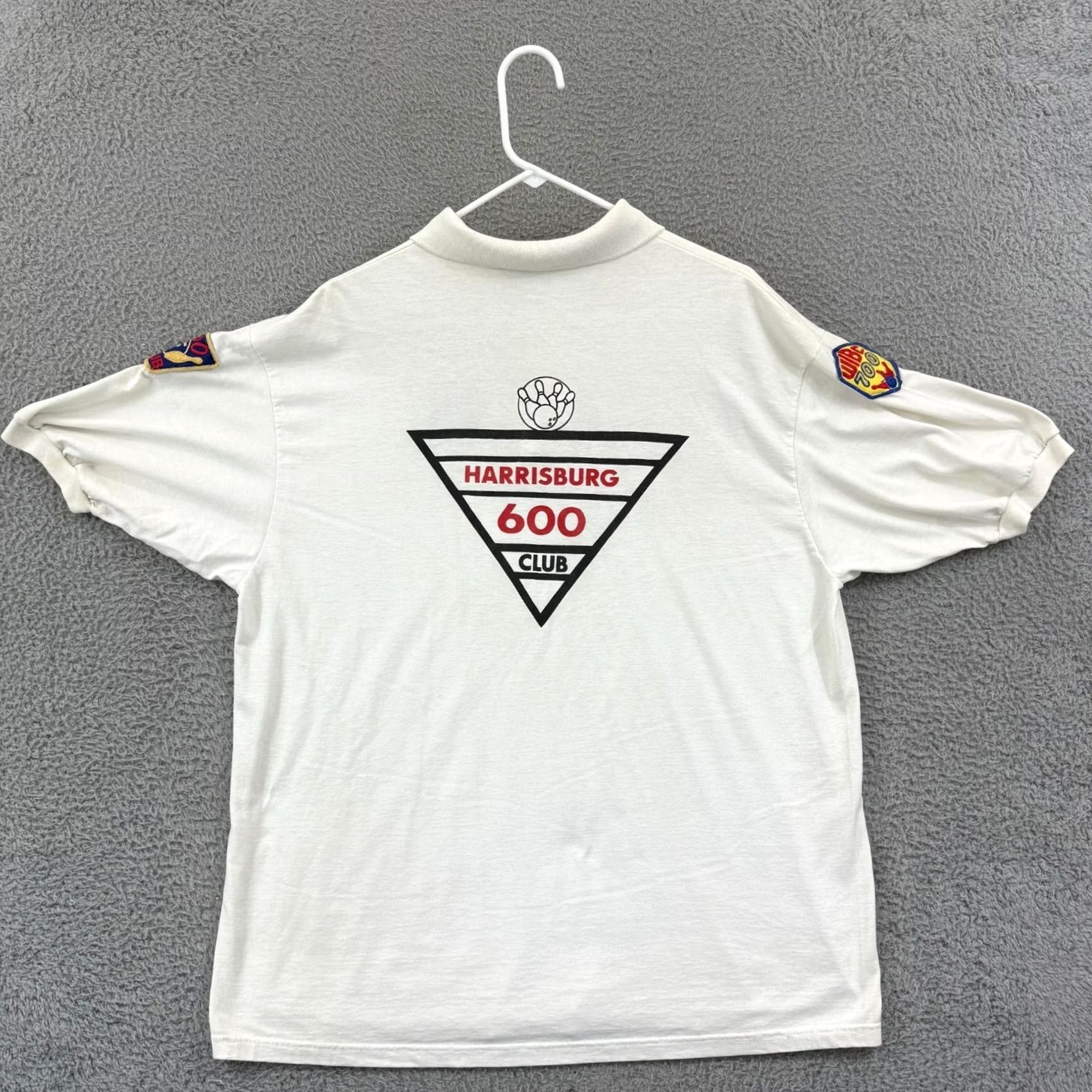 Jerzees VINTAGE Bowling Shirt Mens XL White Short Sleeve Polo Sport 90s Button Pullover Size US XL / EU 56 / 4 - 6 Thumbnail