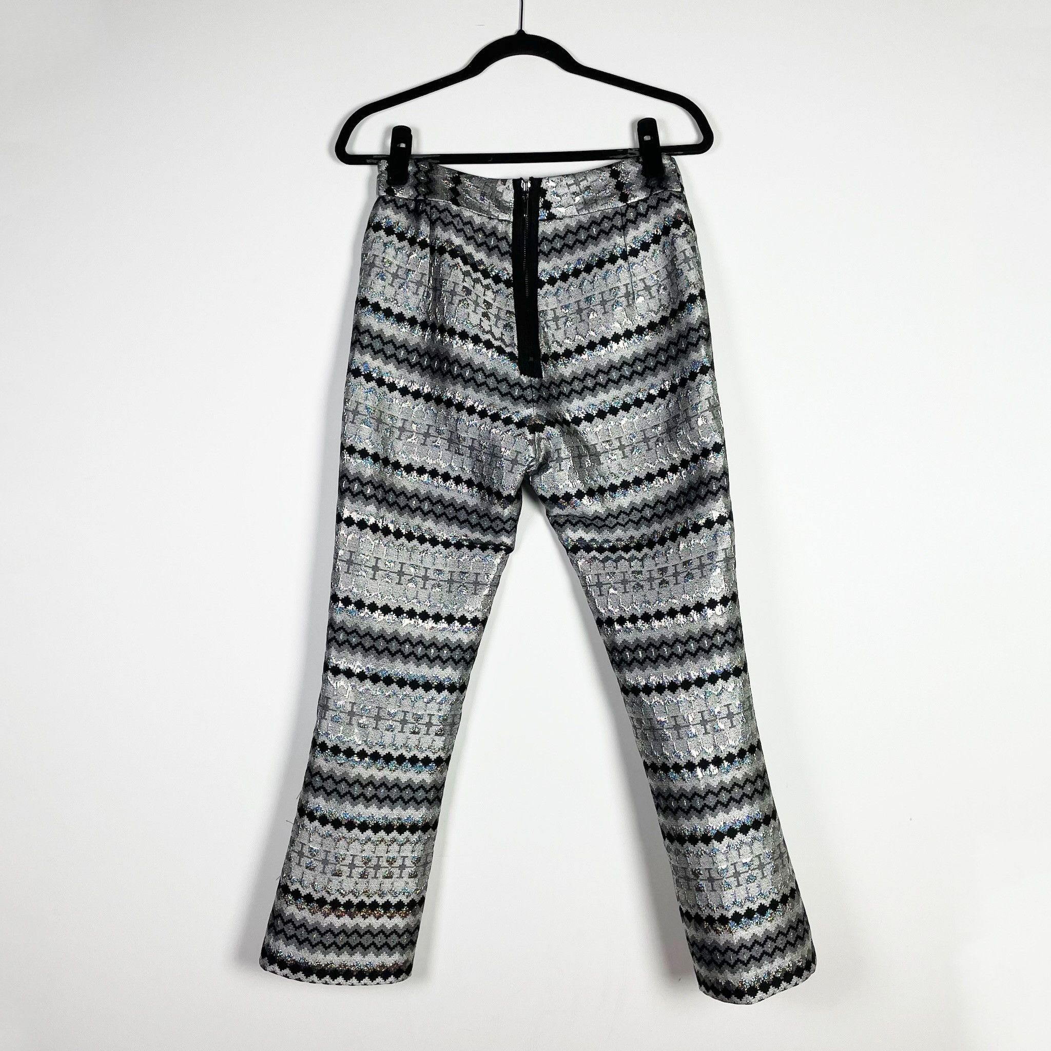 Maticevski Maticevski Silver Metallic Black Abstract Print Size 26" / US 2 / IT 38 - 3 Thumbnail
