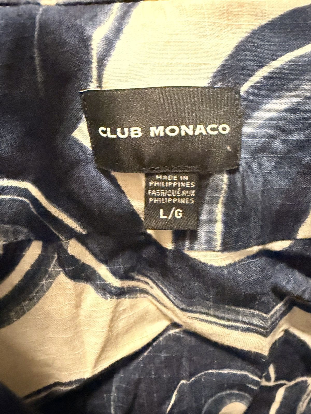Club Monaco SLIM-FIT BUTTON-DOWN COLLAR PRINTED COTTON-RIPSTOP SHIRT Size US L / EU 52-54 / 3 - 5 Thumbnail