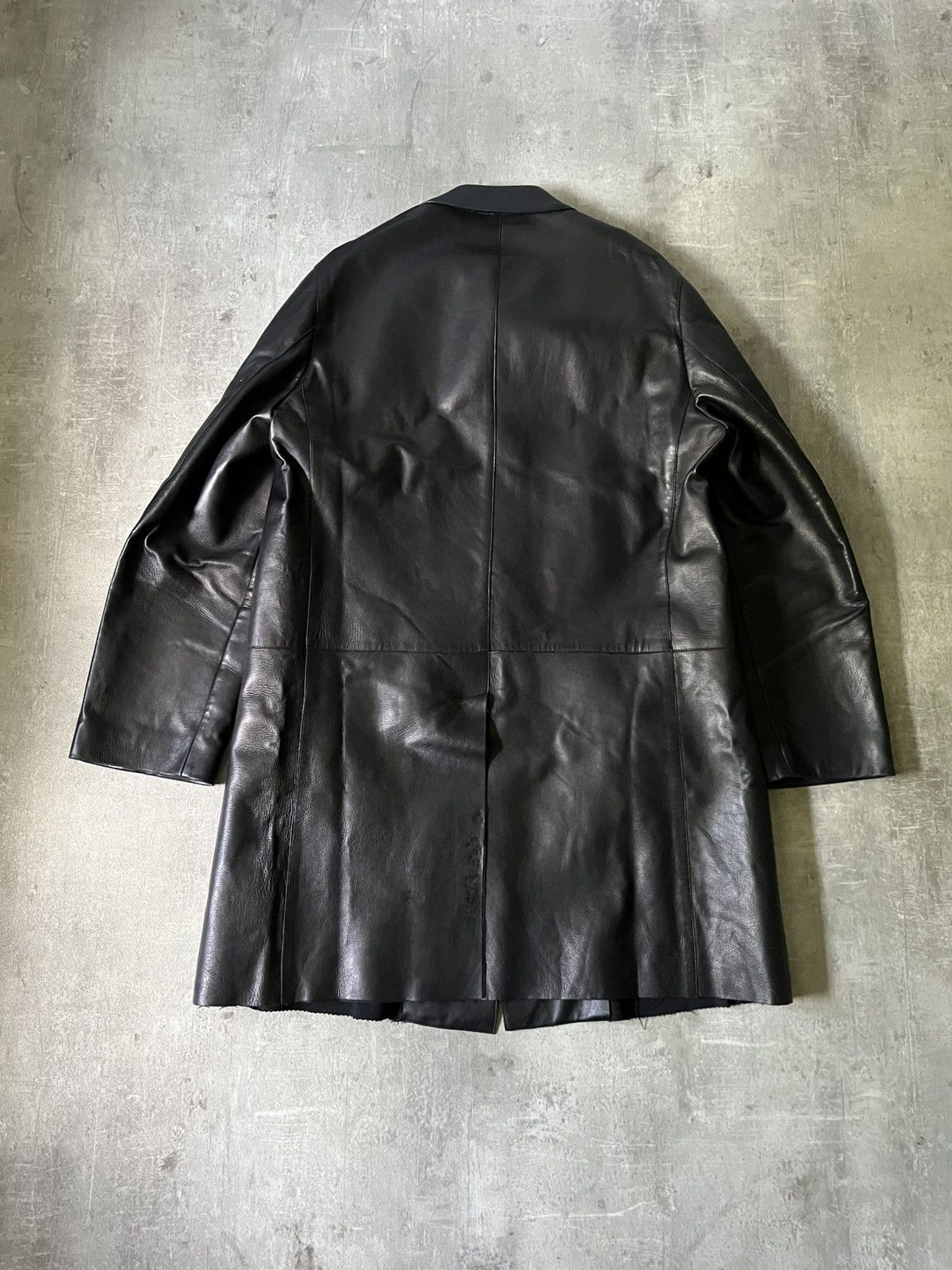 Gucci Gucci F/W 1998 black leather coat by Tom Ford Size US L / EU 52-54 / 3 - 7 Thumbnail