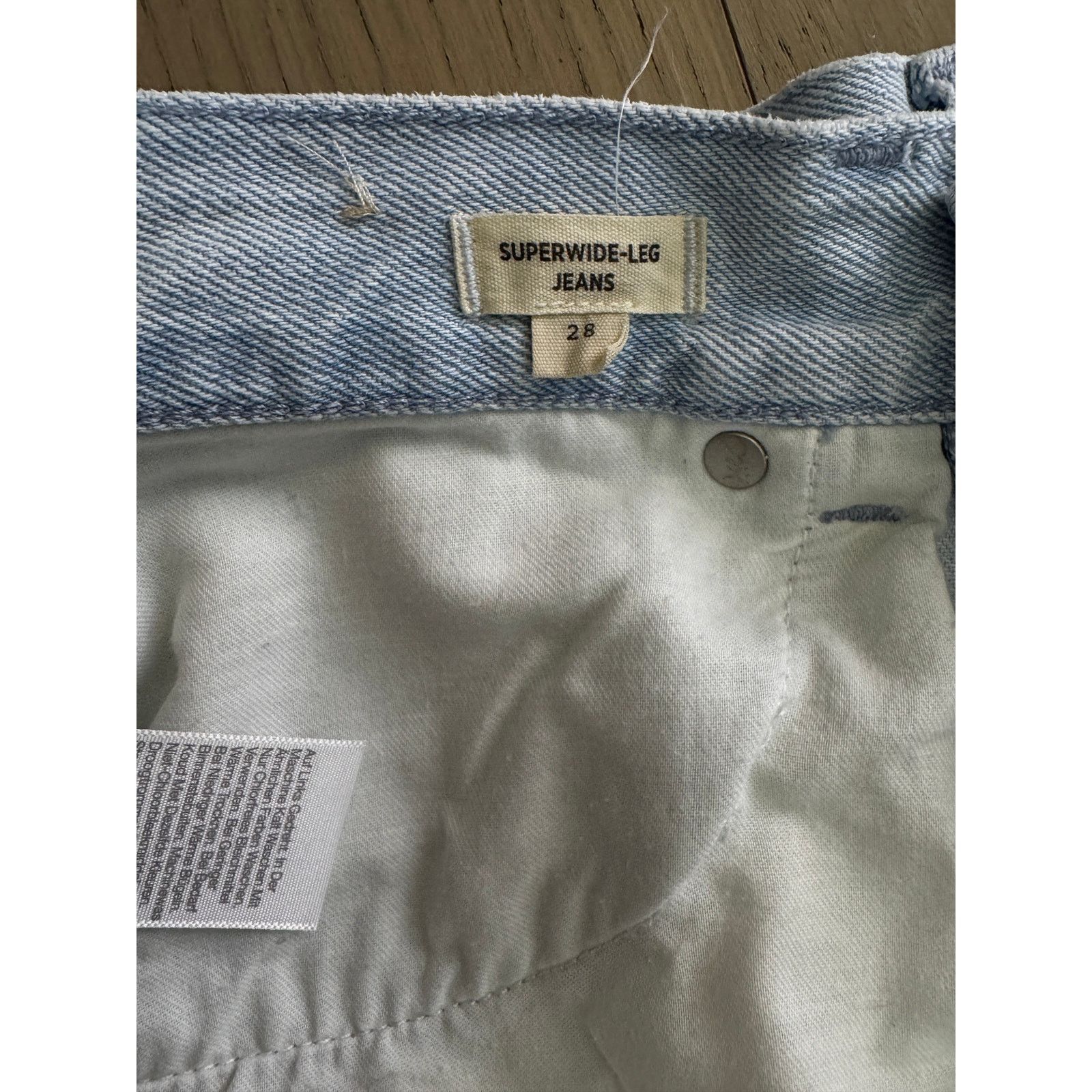 Madewell Madewell Superwide-Leg Jeans High Rise, 100% Cotton Size 28" / US 6 / IT 42 - 15 Thumbnail