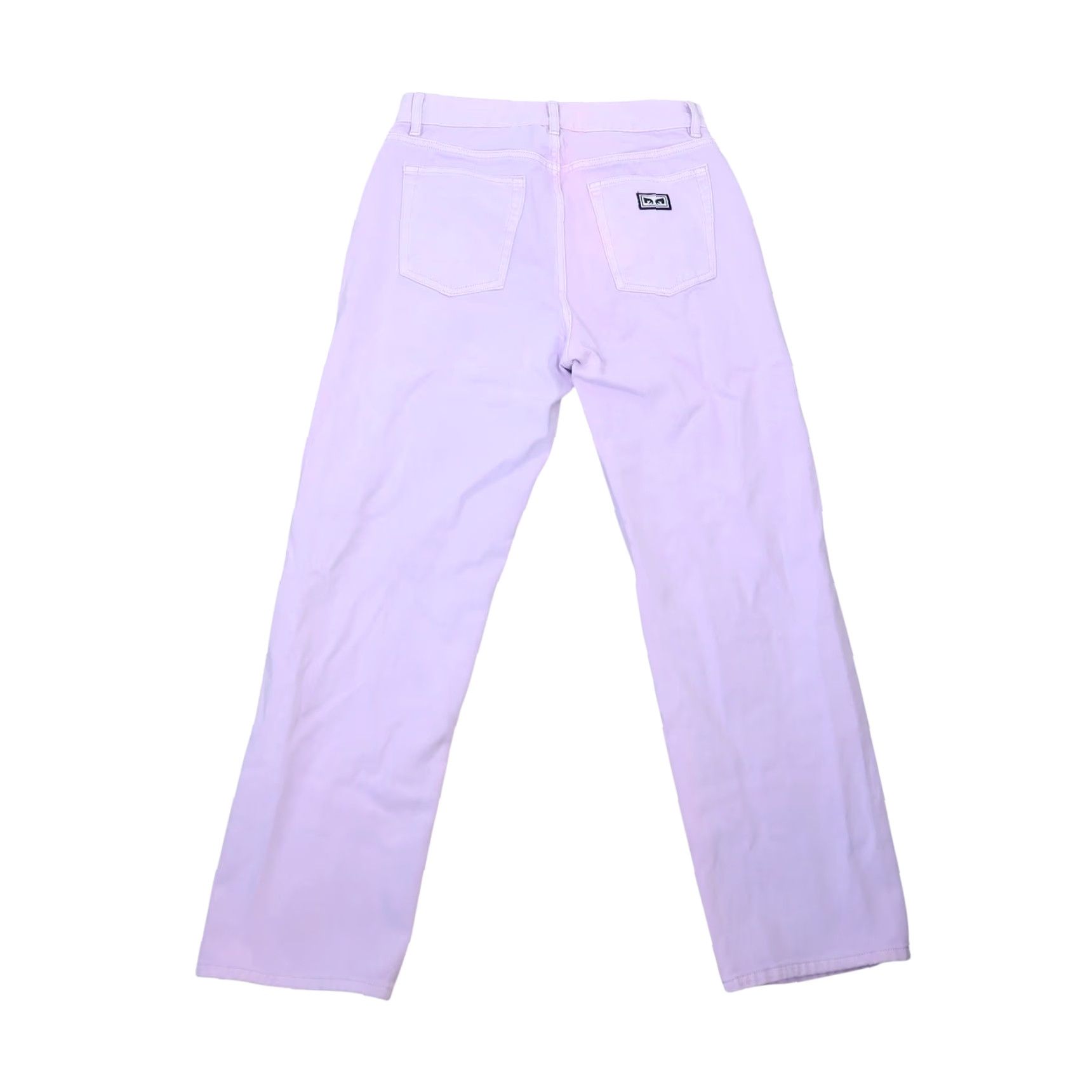 Obey OBEY Jeans Womens 28 Light Pastel Purple Mid Rise Baggy Denim 100% Cotton Inseam 29 Womens Size 28" / US 6 / IT 42 - 3 Thumbnail