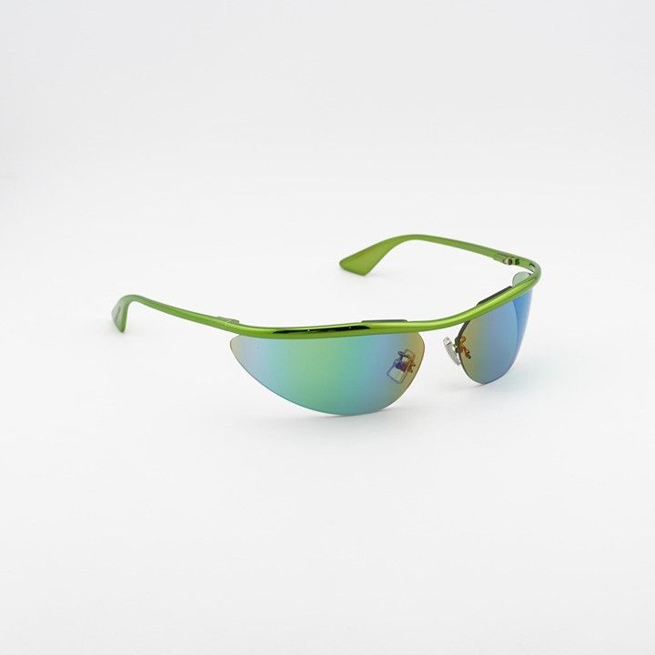 Bottega Veneta Bottega Veneta BV1174S 003 Sunglasses Green Cat Eye Frame Size ONE SIZE - 6 Thumbnail