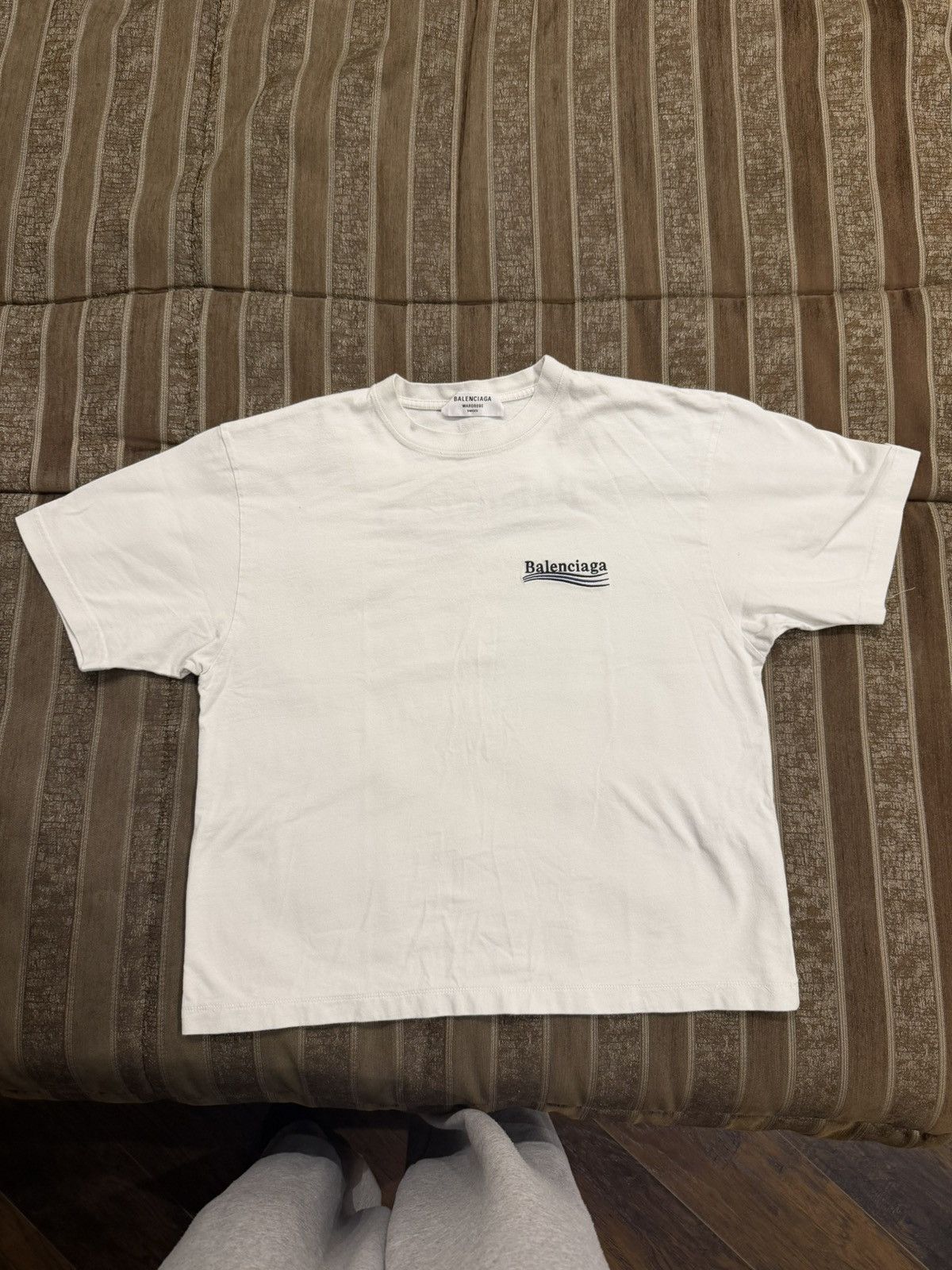 Balenciaga embroidered campaign t shirt