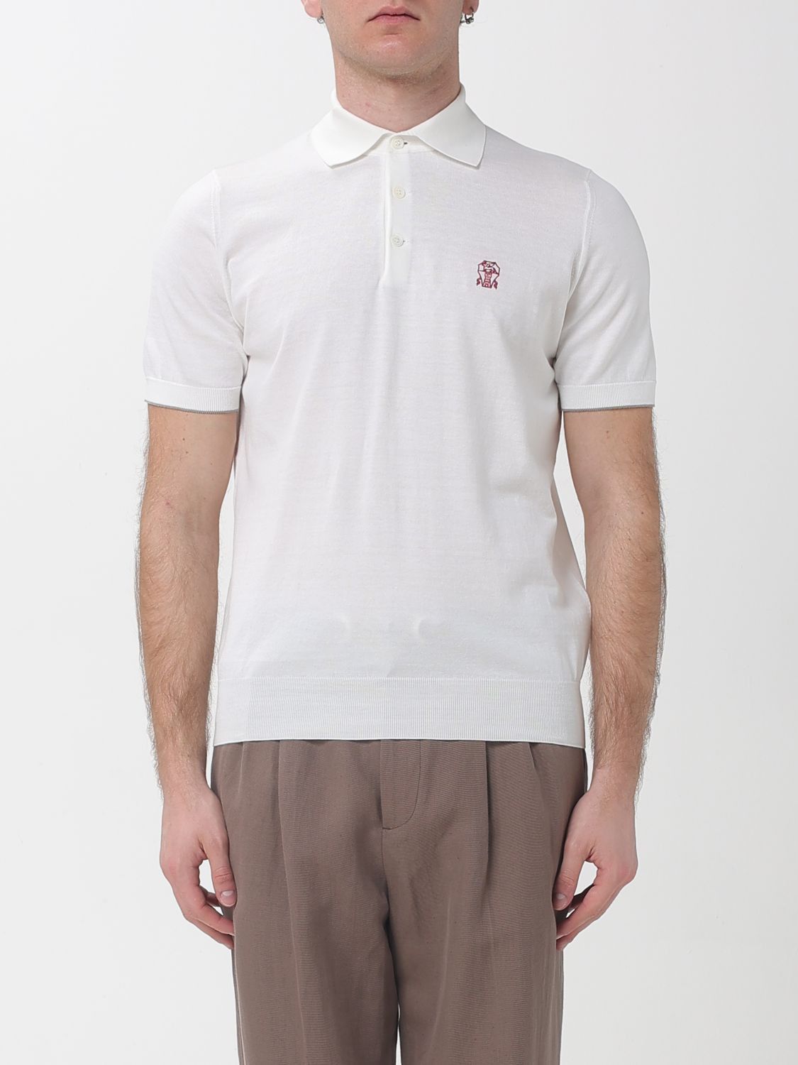 Brunello Cucinelli Brunello Cucinelli Polo Shirt Men White Size US XXL / EU 58 / 5 - 1 Thumbnail