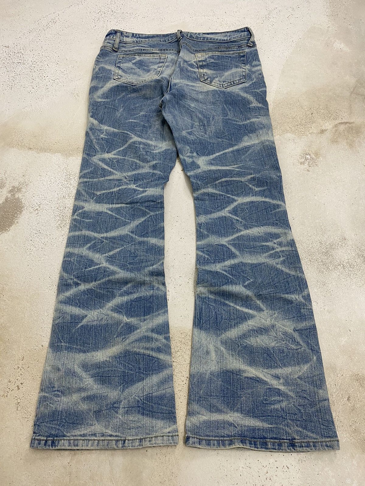 If Six Was Nine × Le Grande Bleu (L.G.B.) × Tornado Mart Retro Flare Daily Topics Unique Tie Dye Wash Effect Sparkli Size US 31 - 9 Thumbnail