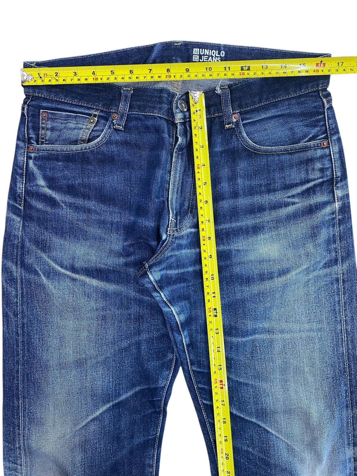 Uniqlo Uniqlo X Selvage Whiskers Style Straight Cut Jean Size US 33 - 10 Thumbnail
