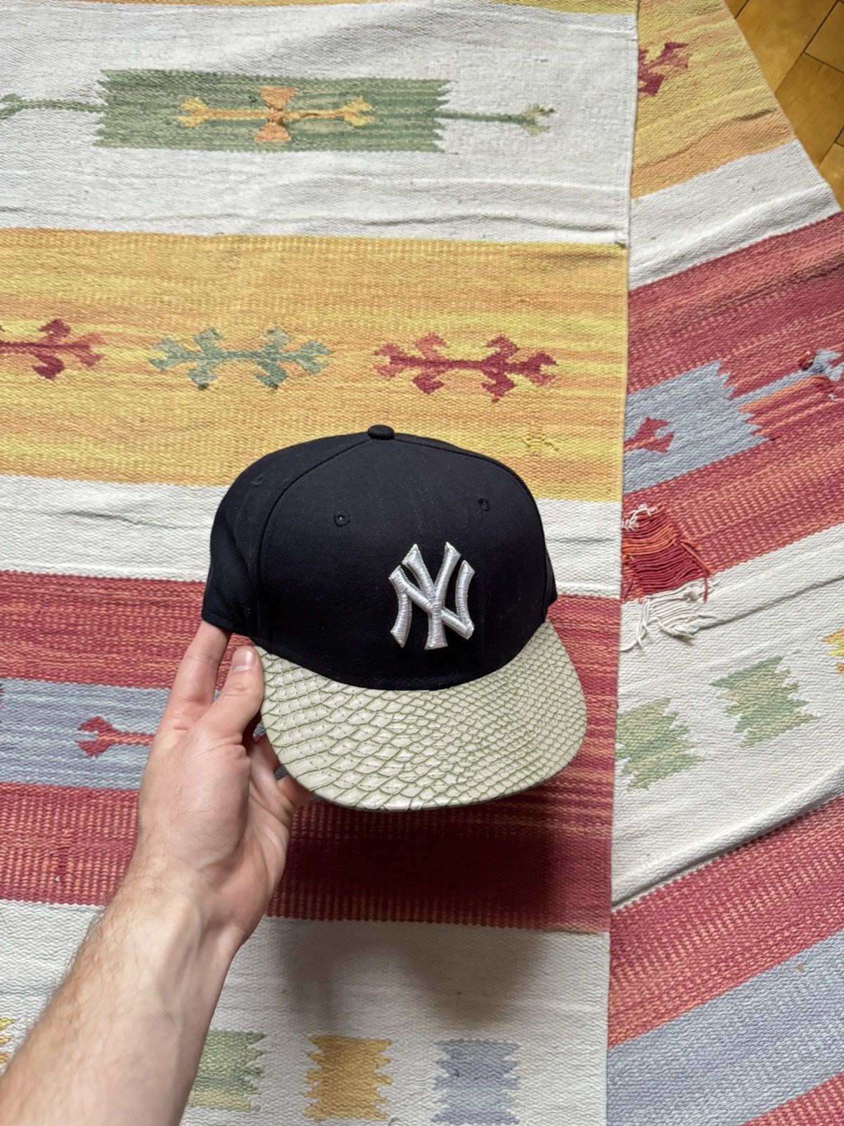 Vintage New Era x New York Yankees Snake Skin Style MLB Hat