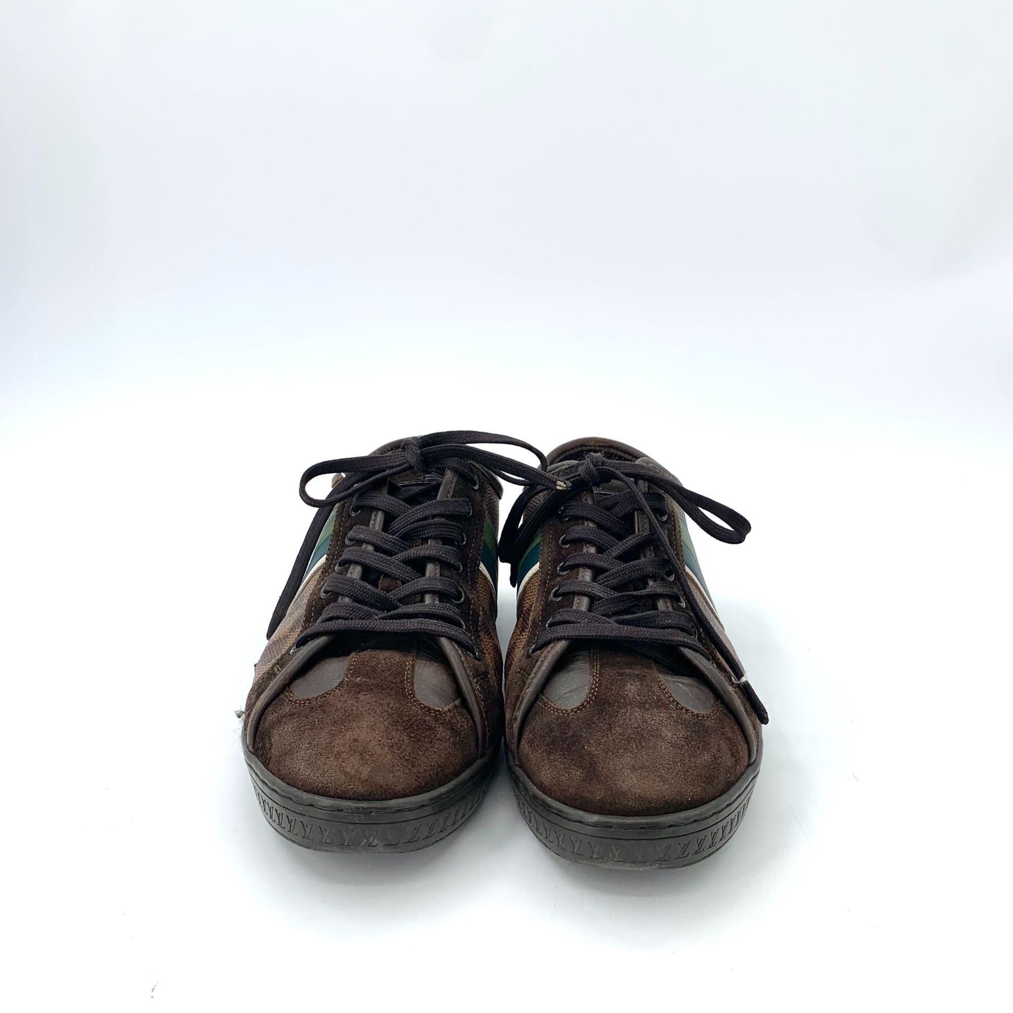 Louis Vuitton Louis Vuitton Damier Graphite Mens Sneakers Size 10 Brown Su Size US 7 / EU 40 - 3 Thumbnail