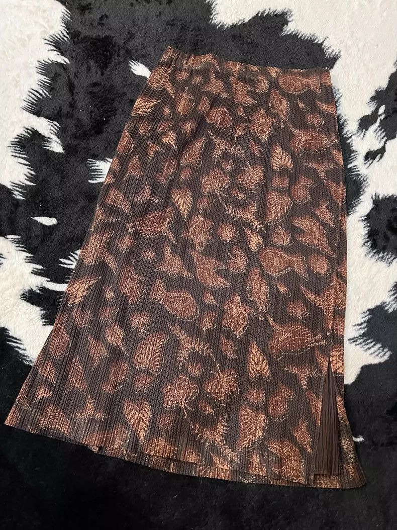 Issey Miyake Issey Miyake size:one size Brown double-layered pleated sk Size 42" / US 20 - 6 Thumbnail