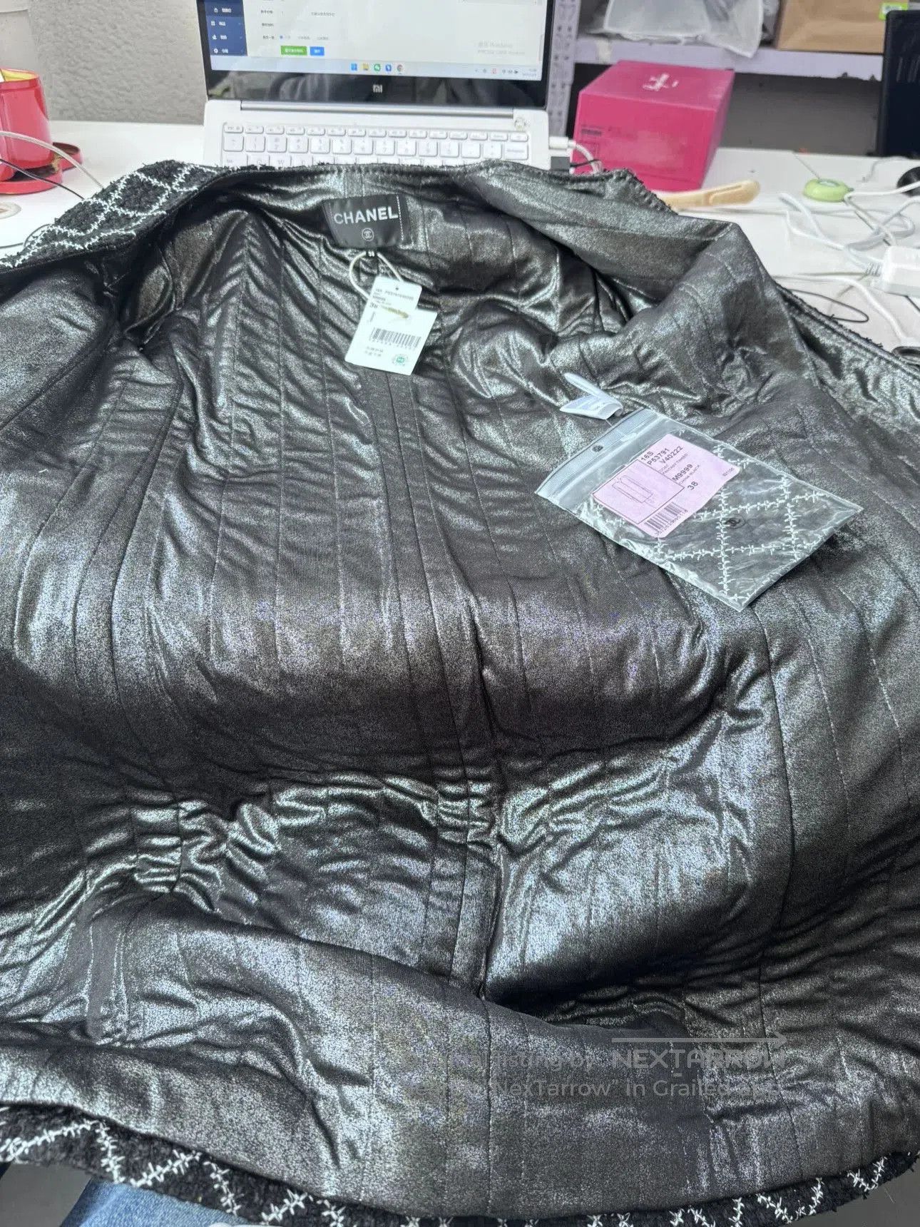 Chanel Chanel Black White Diamond Pattern Dress. Size M / US 6-8 / IT 42-44 - 6 Thumbnail