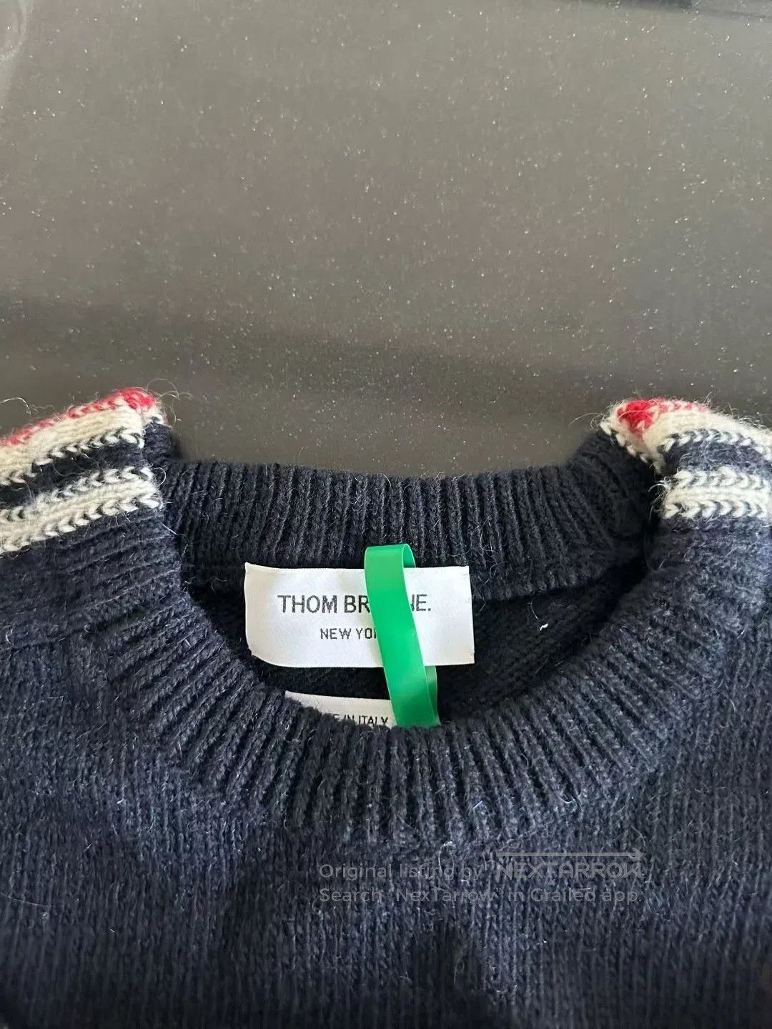 Thom Browne Thom Browne Blue Striped Wool Sweater. Size US M / EU 48-50 / 2 - 3 Thumbnail