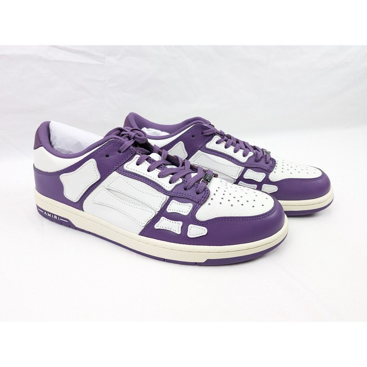 Amiri o1rshd1 Skeleton Low-Top Sneakers in Purple/White Size US 12 / EU 45 - 12 Thumbnail