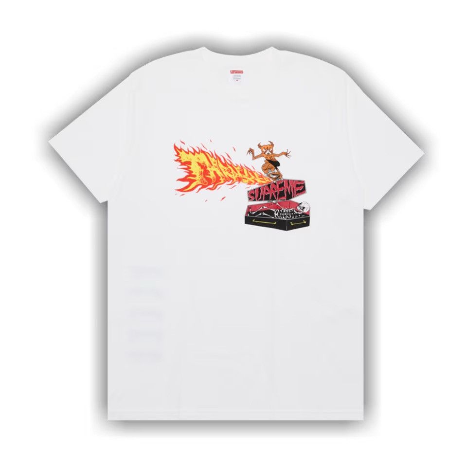 Supreme Supreme x Thrasher Back Tail "White" T-Shirt Size US XL / EU 56 / 4 - 1 Thumbnail