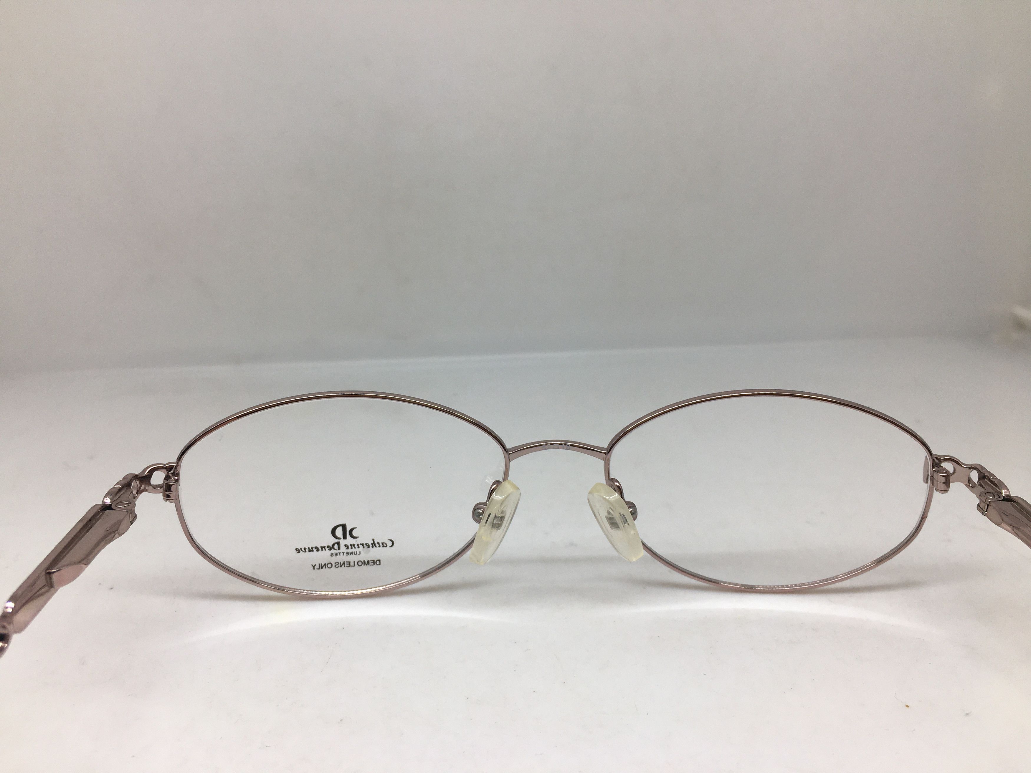 Vintage Catherine Deneuve CD207 Purish Oval Silver Eyeglasses Frame Size ONE SIZE - 5 Thumbnail