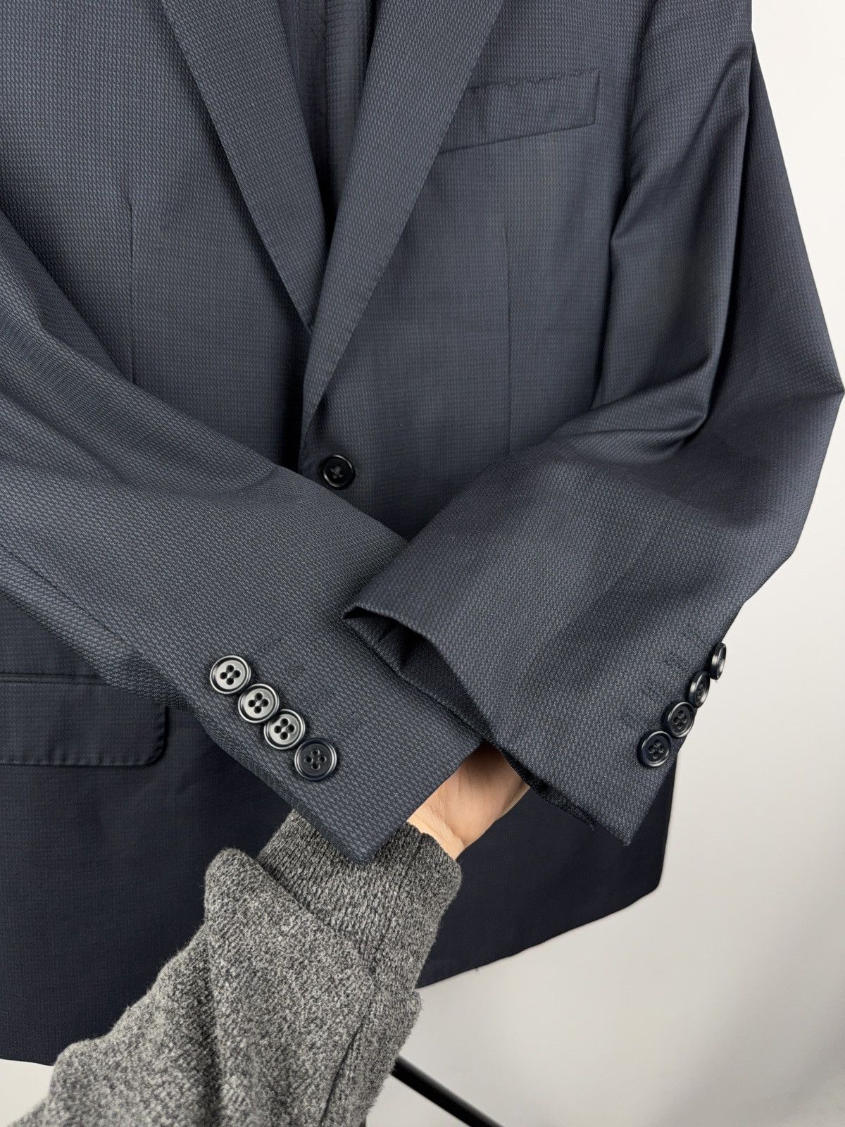 Emporio Armani Luxury 00s Emporio Armani G Line Classic Navy Blazer Size 44R - 6 Thumbnail