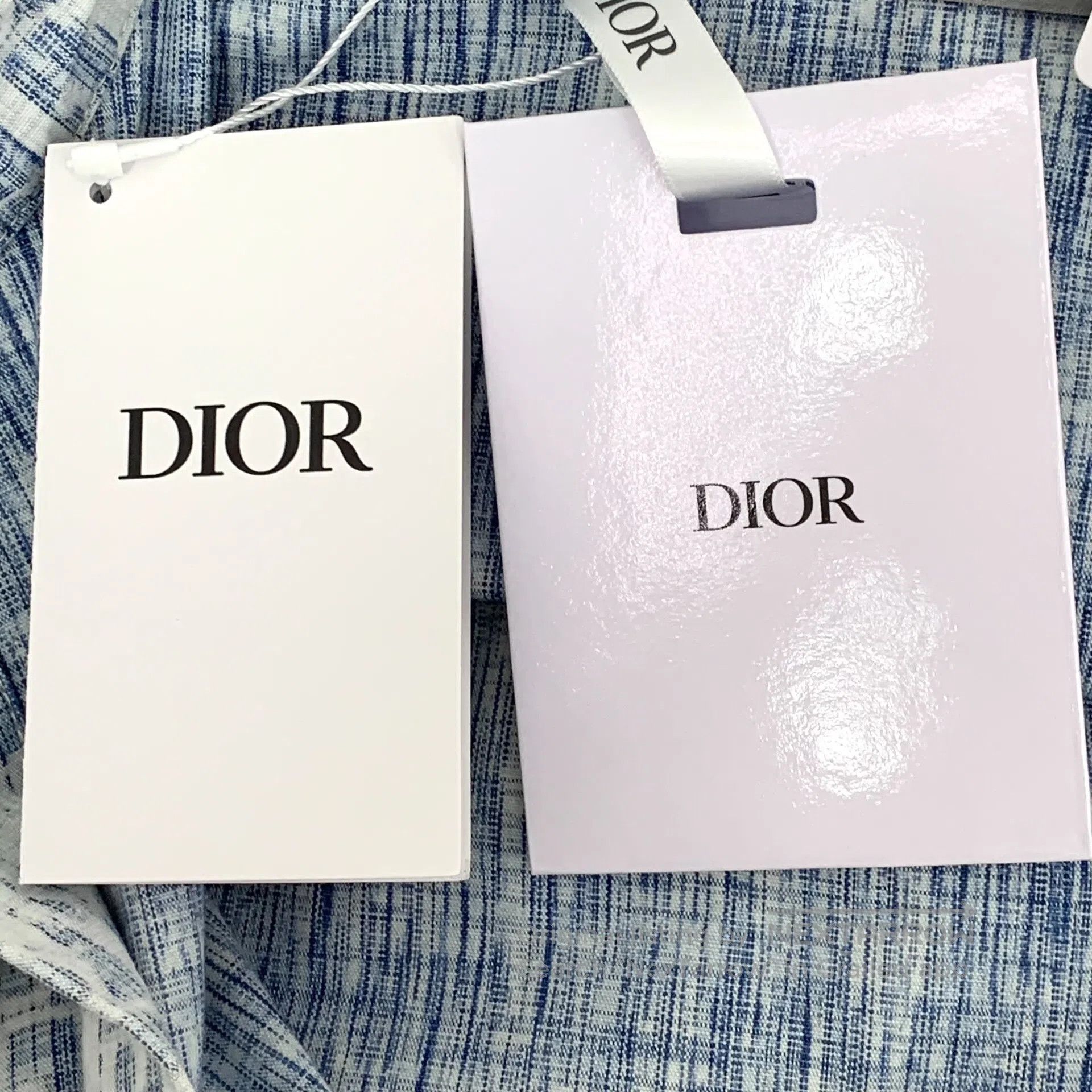 Dior Dior Dark Blue Logo Jacquard Full Print Cotton Collar Sing Size XS / US 0-2 / IT 36-38 - 7 Thumbnail