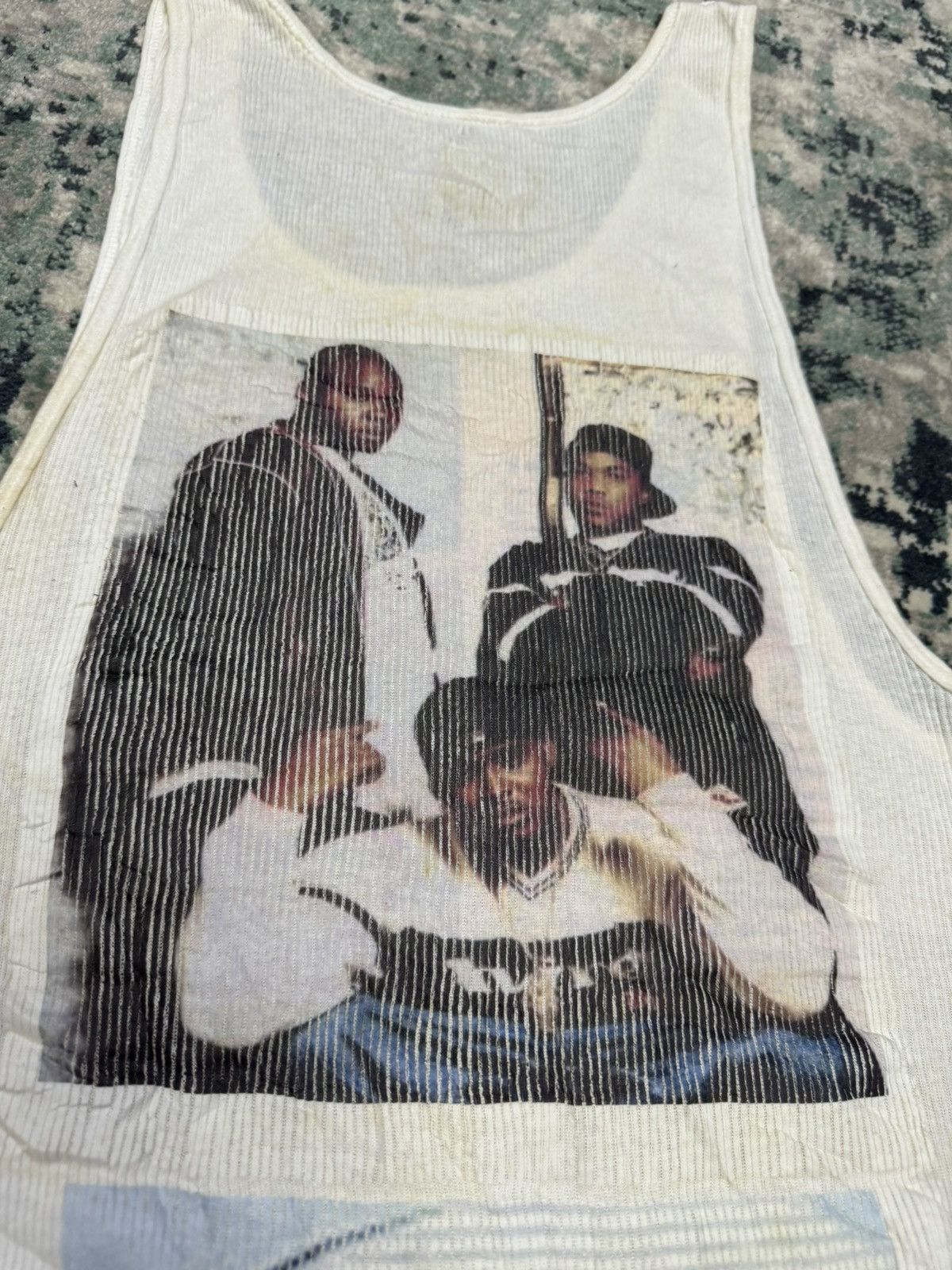 Band Tees VINTAGE 1990s EAST COAST TUPAC NWA SINGLET Size US L / EU 52-54 / 3 - 6 Thumbnail