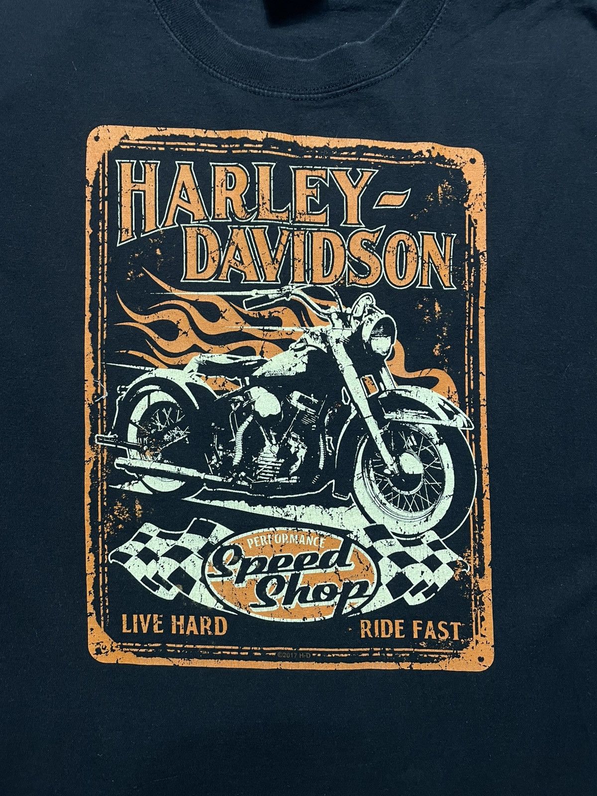 Harley Davidson Vintage Harley Davidson Live Hard Ride Fast Suffolk England Size US L / EU 52-54 / 3 - 3 Thumbnail