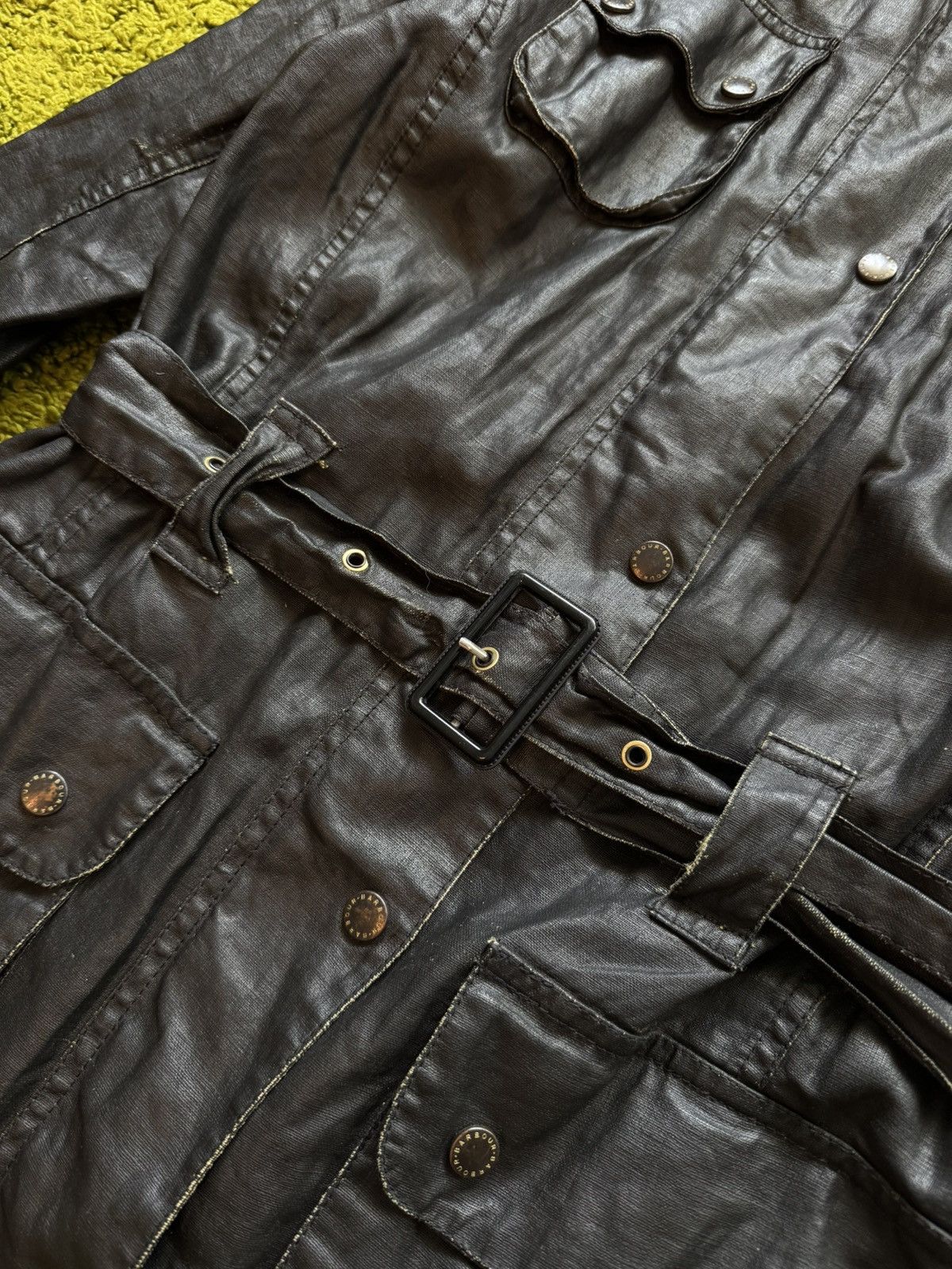 Barbour Barbour International duralinen waxed belted jacket Size XL / US 12-14 / IT 48-50 - 4 Thumbnail