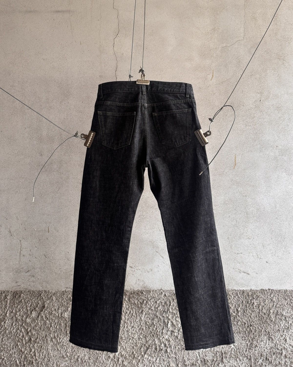 Helmut Lang Helmut Lang “Scissor” S/S 2003 Black Raw Denim Size US 30 / EU 46 - 8 Thumbnail